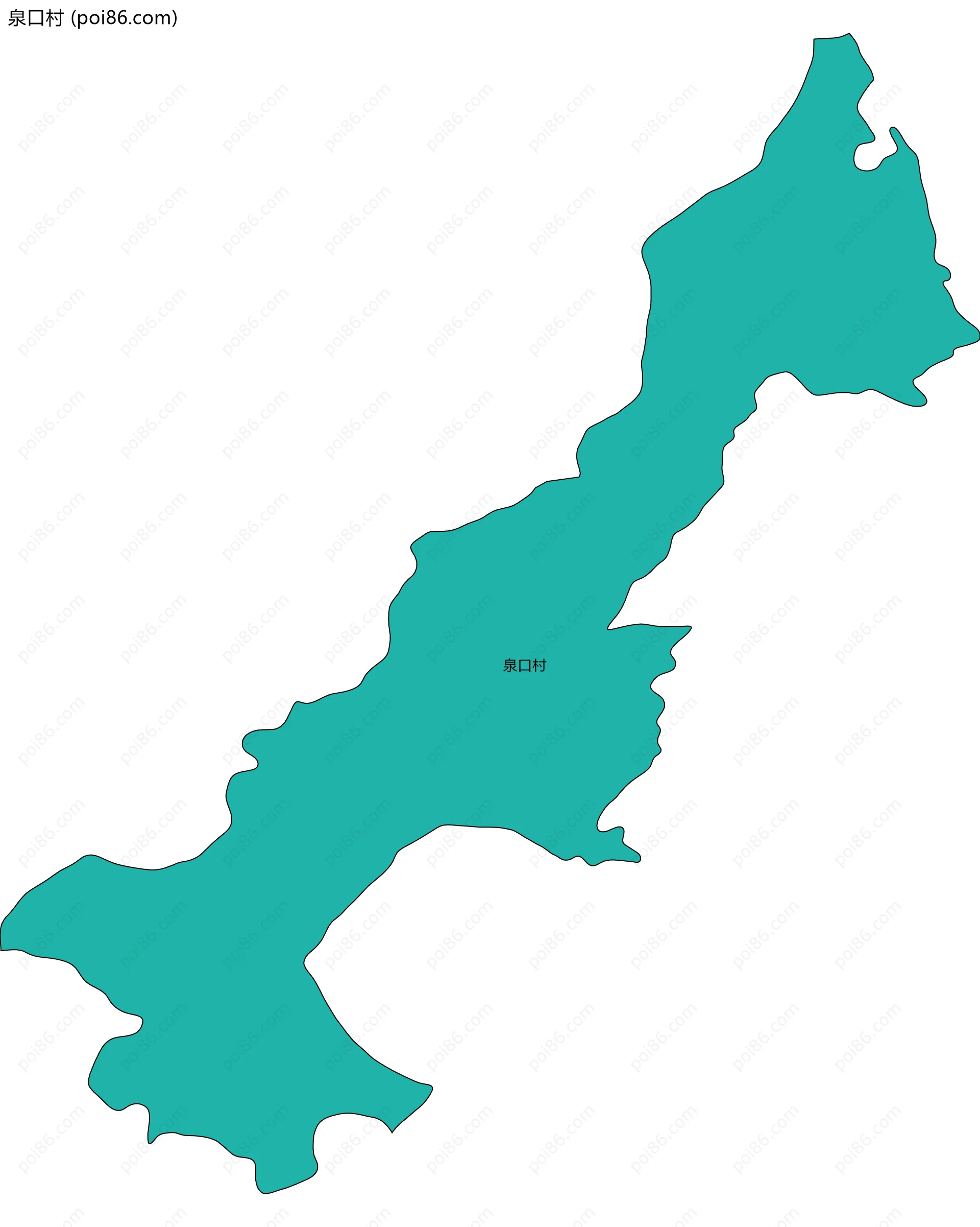 泉口村边界地图