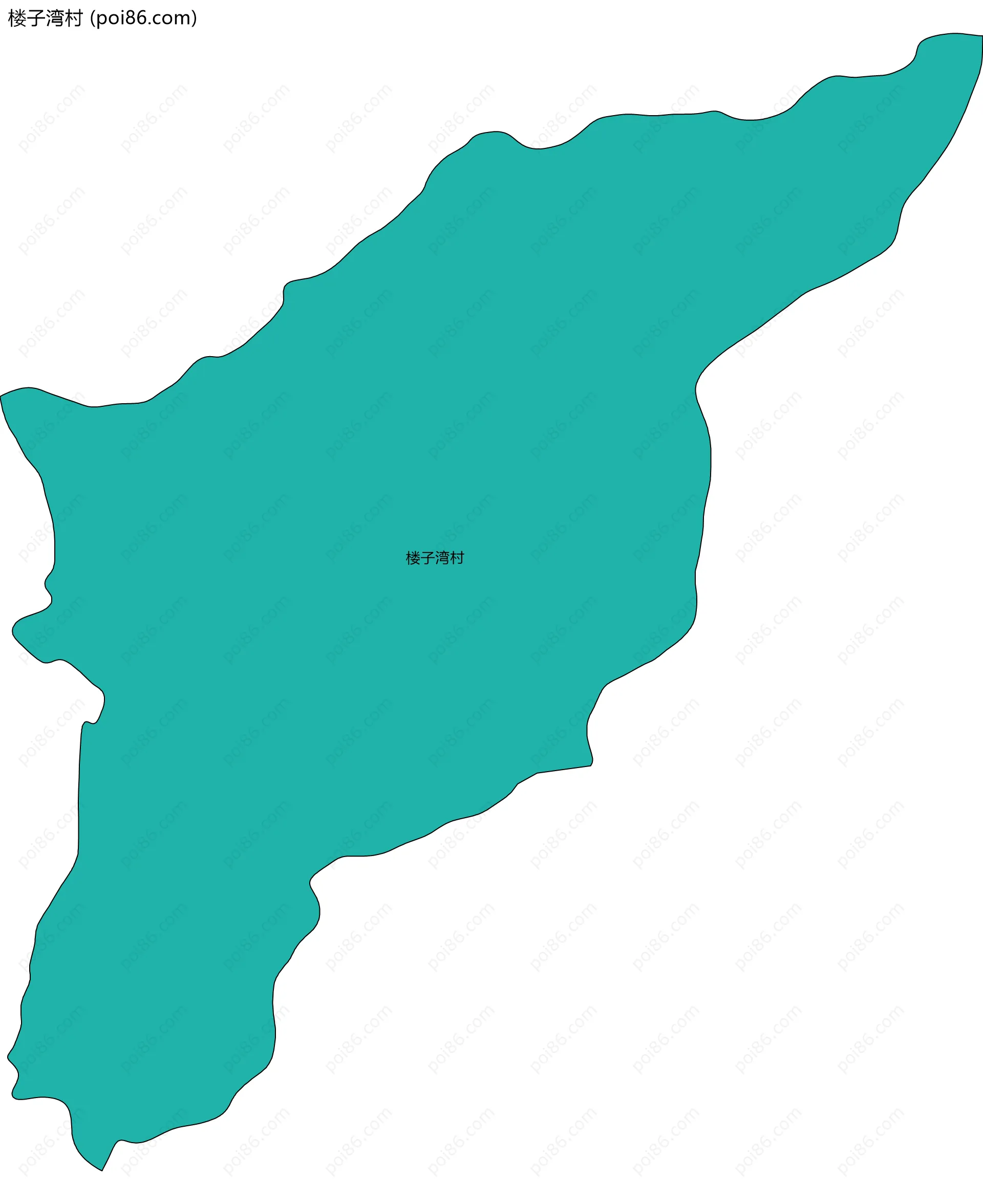 楼子湾村边界地图