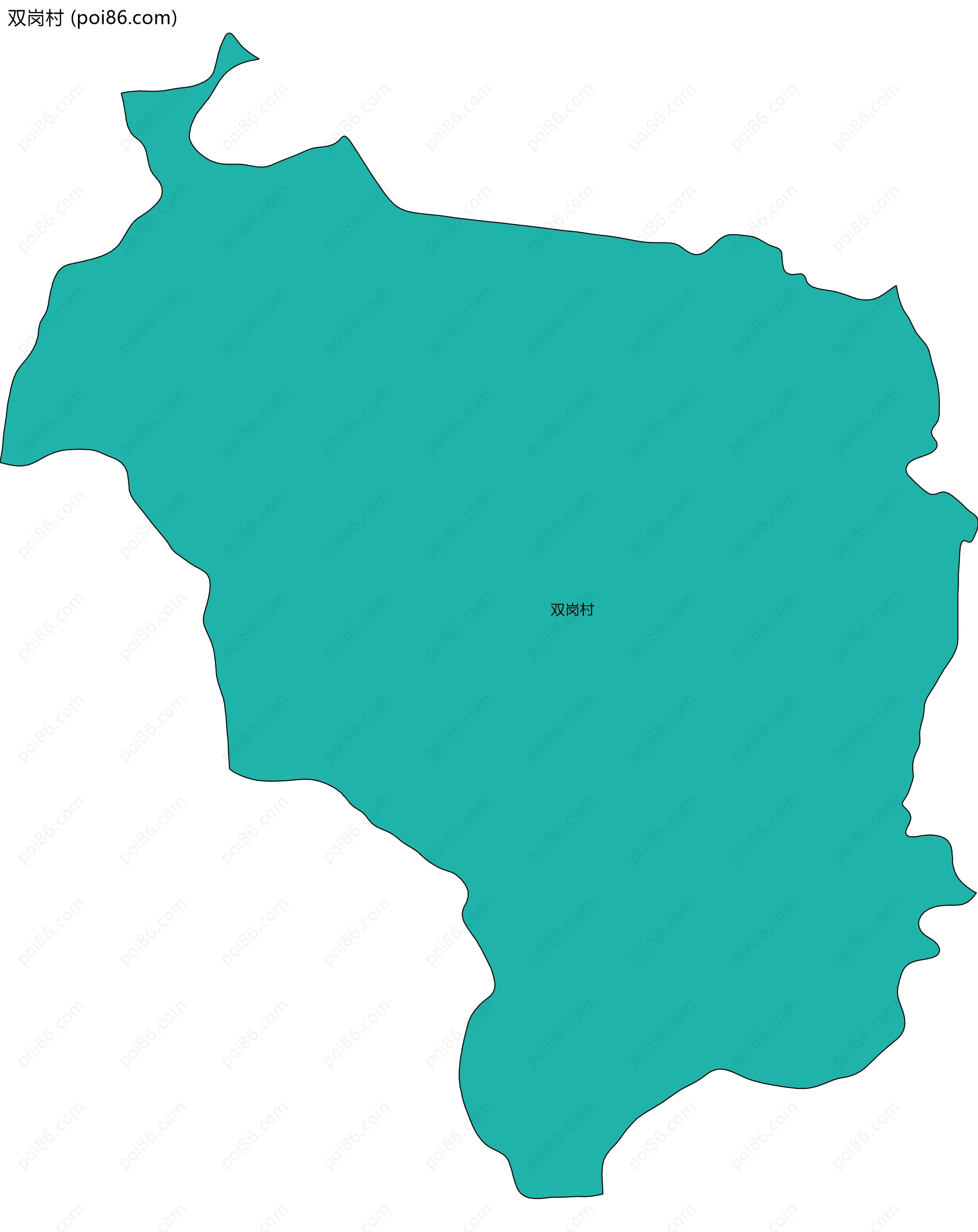 双岗村边界地图