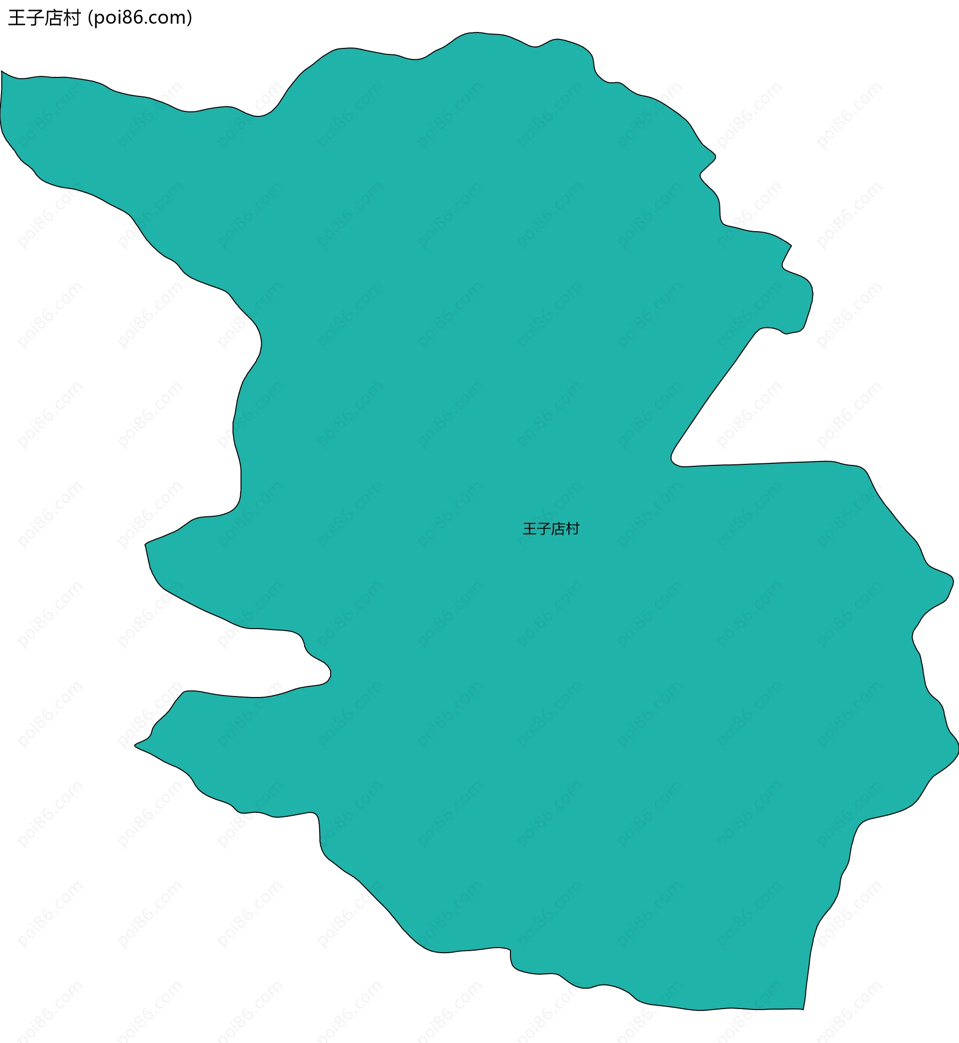 王子店村边界地图