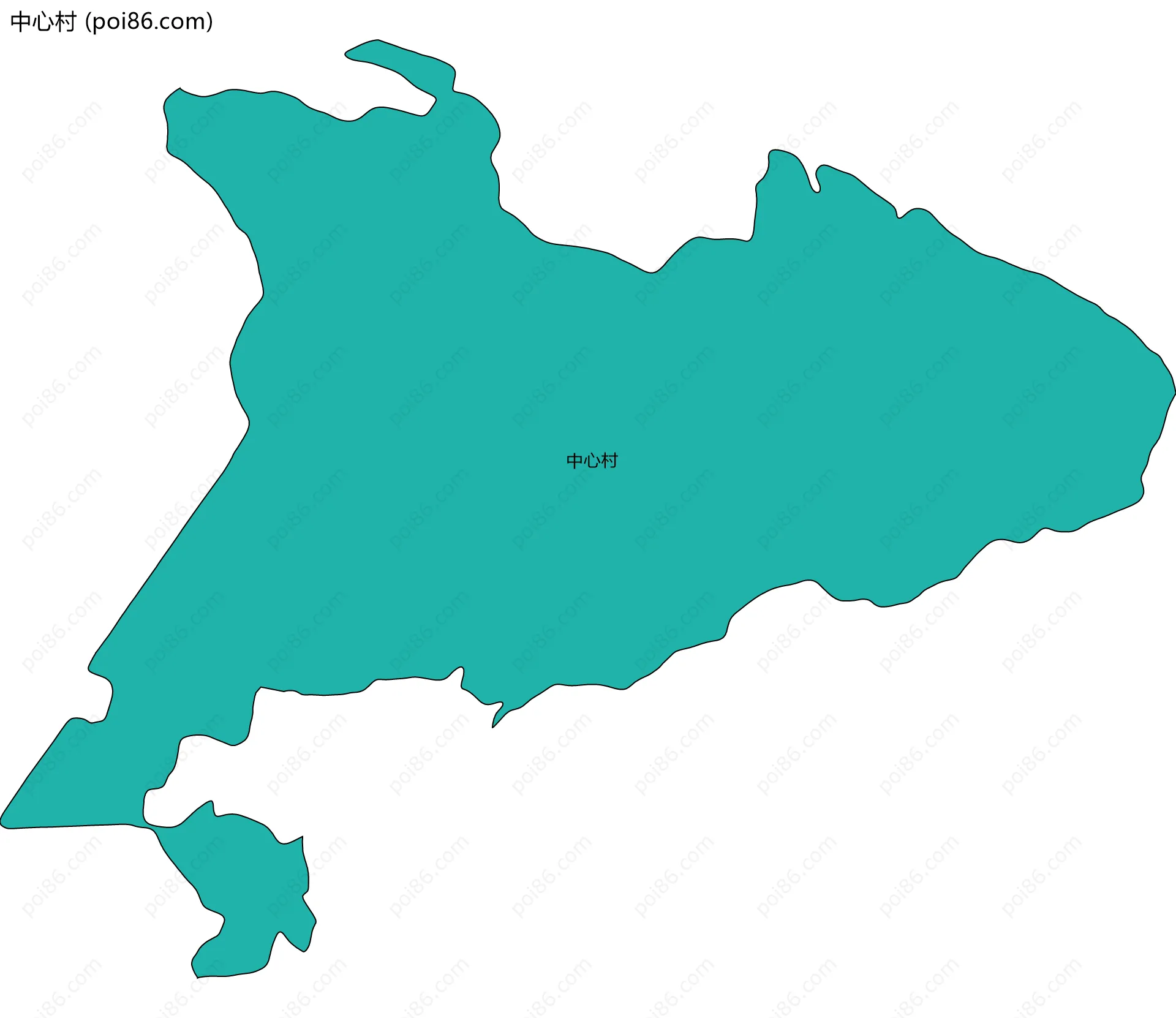 中心村边界地图