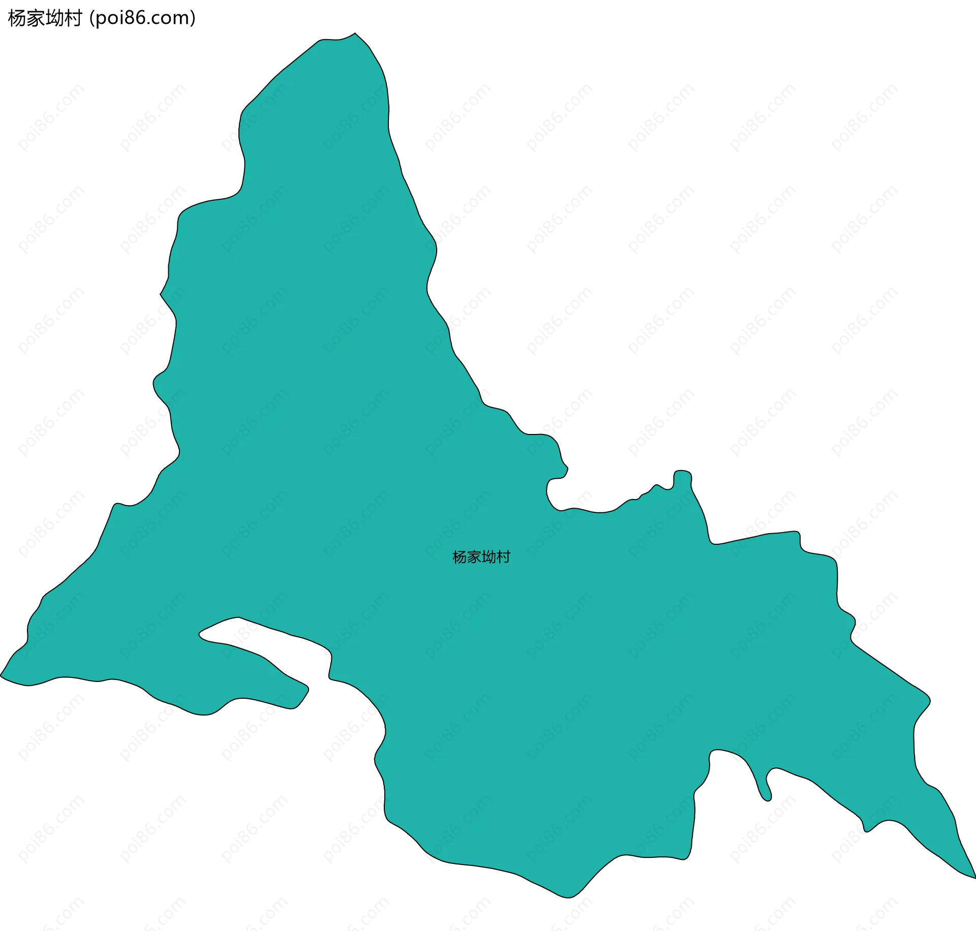 杨家坳村边界地图