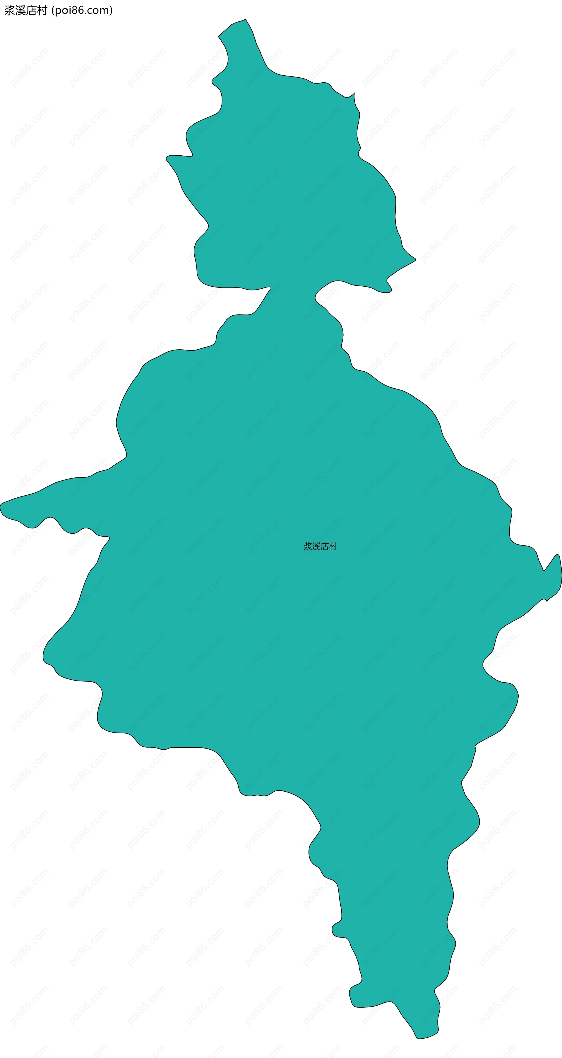 浆溪店村边界地图