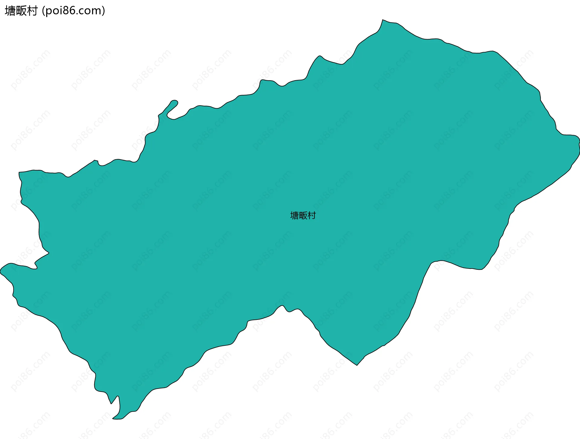 塘畈村边界地图