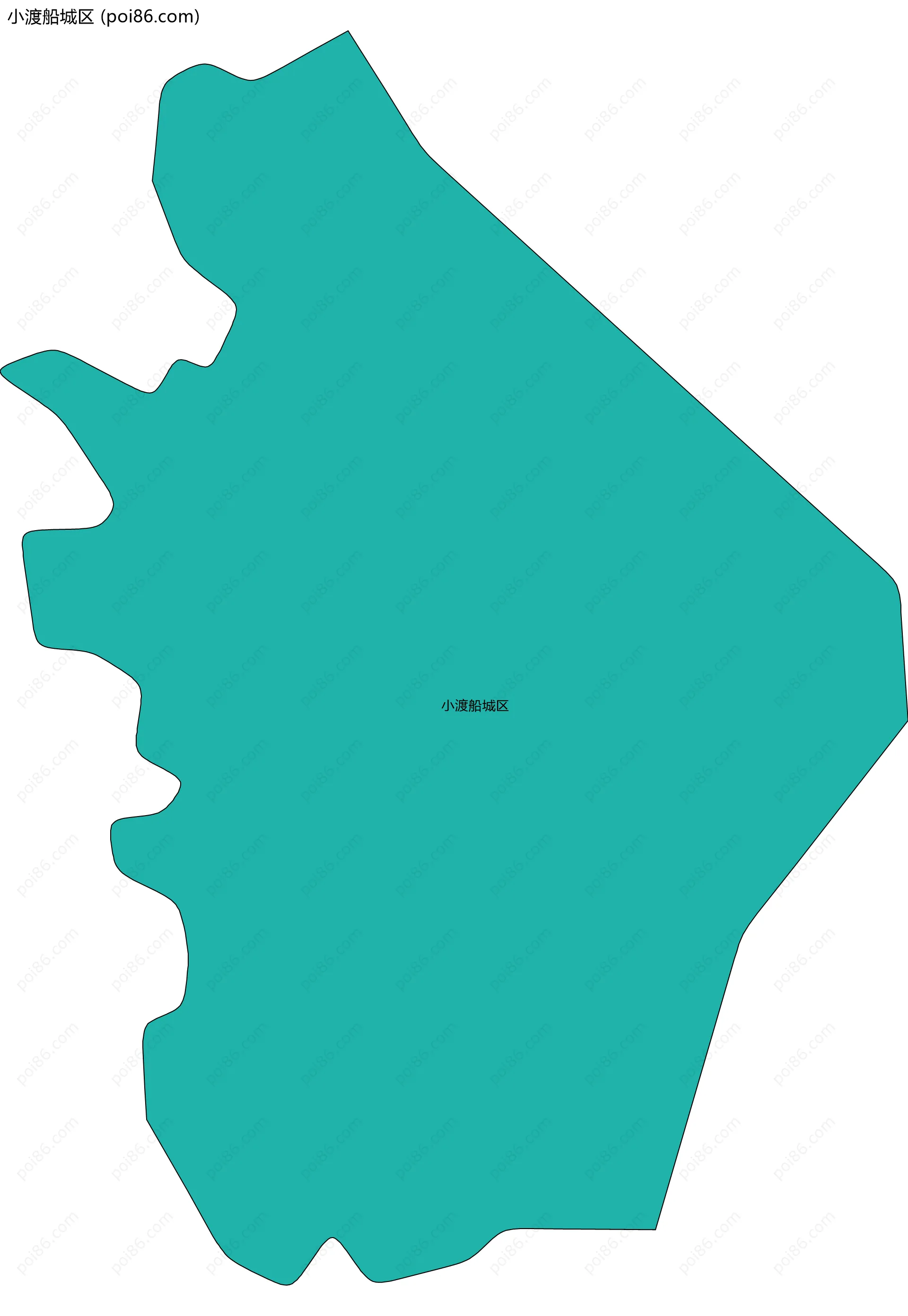 小渡船城区边界地图