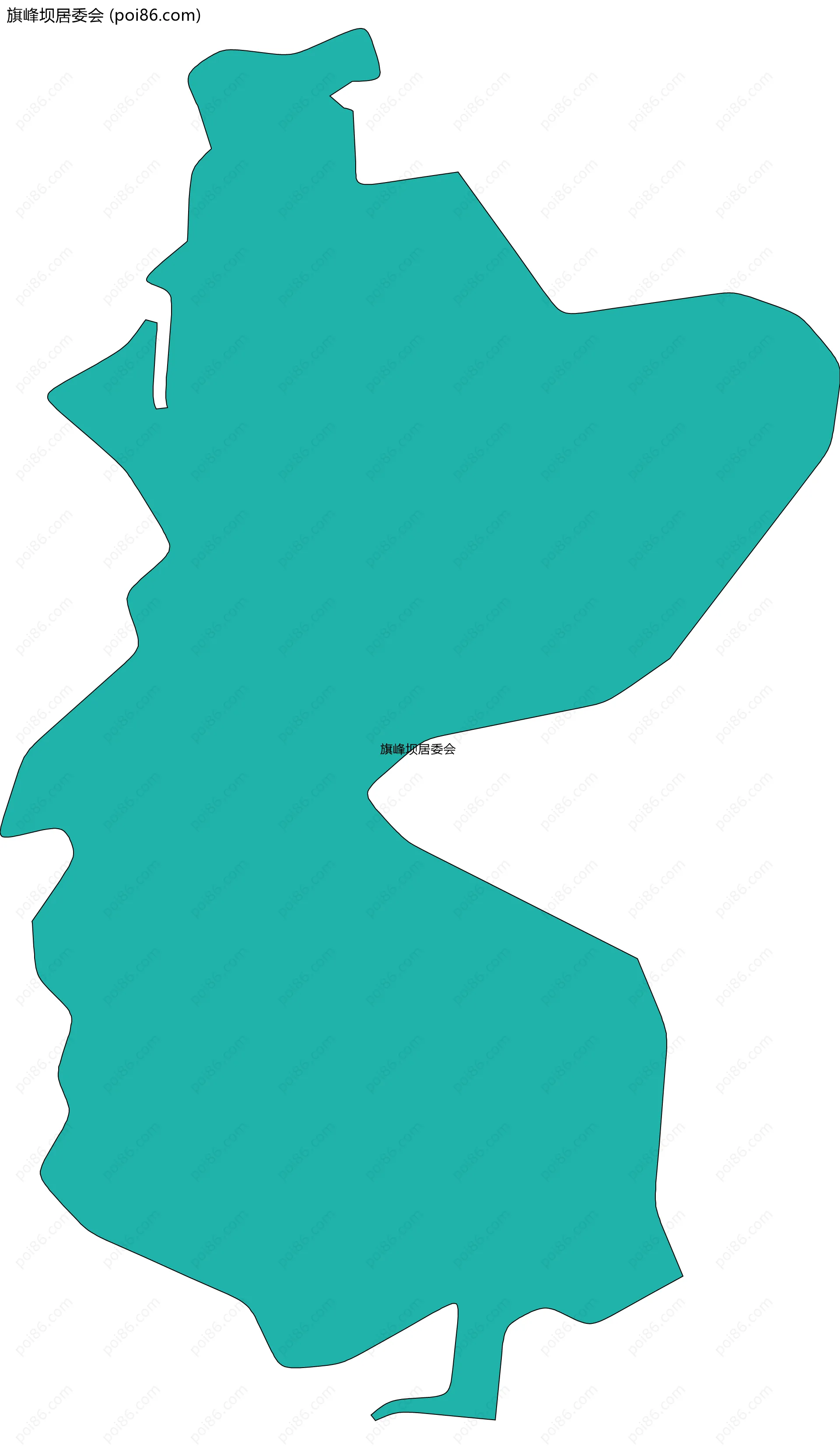 旗峰坝居委会边界地图