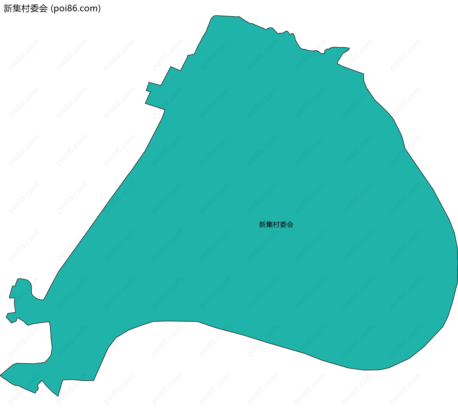 新集村委会边界地图