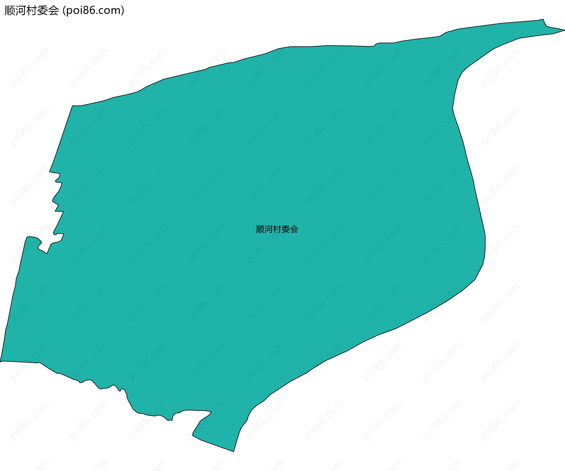 顺河村委会边界地图