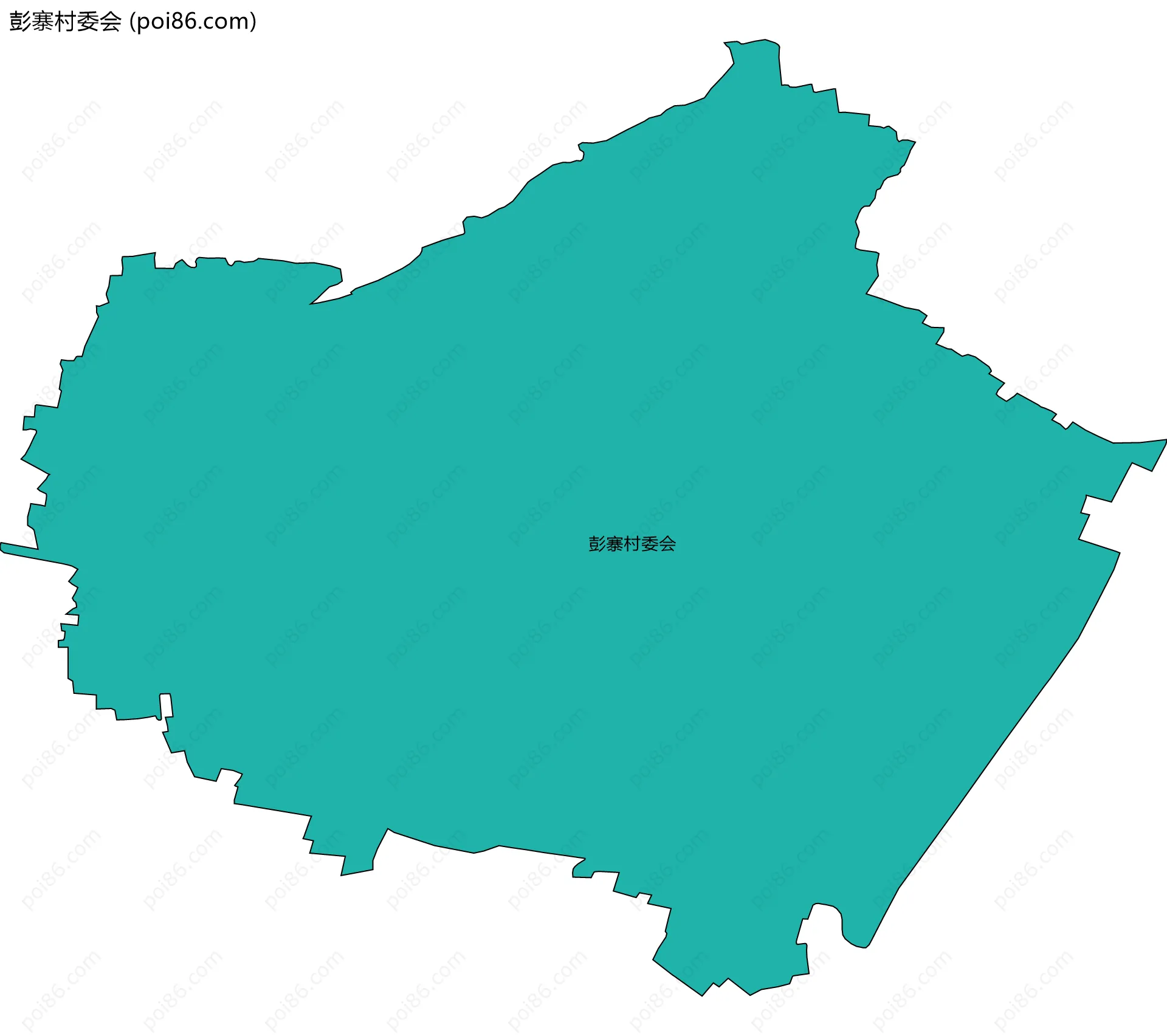 彭寨村委会边界地图