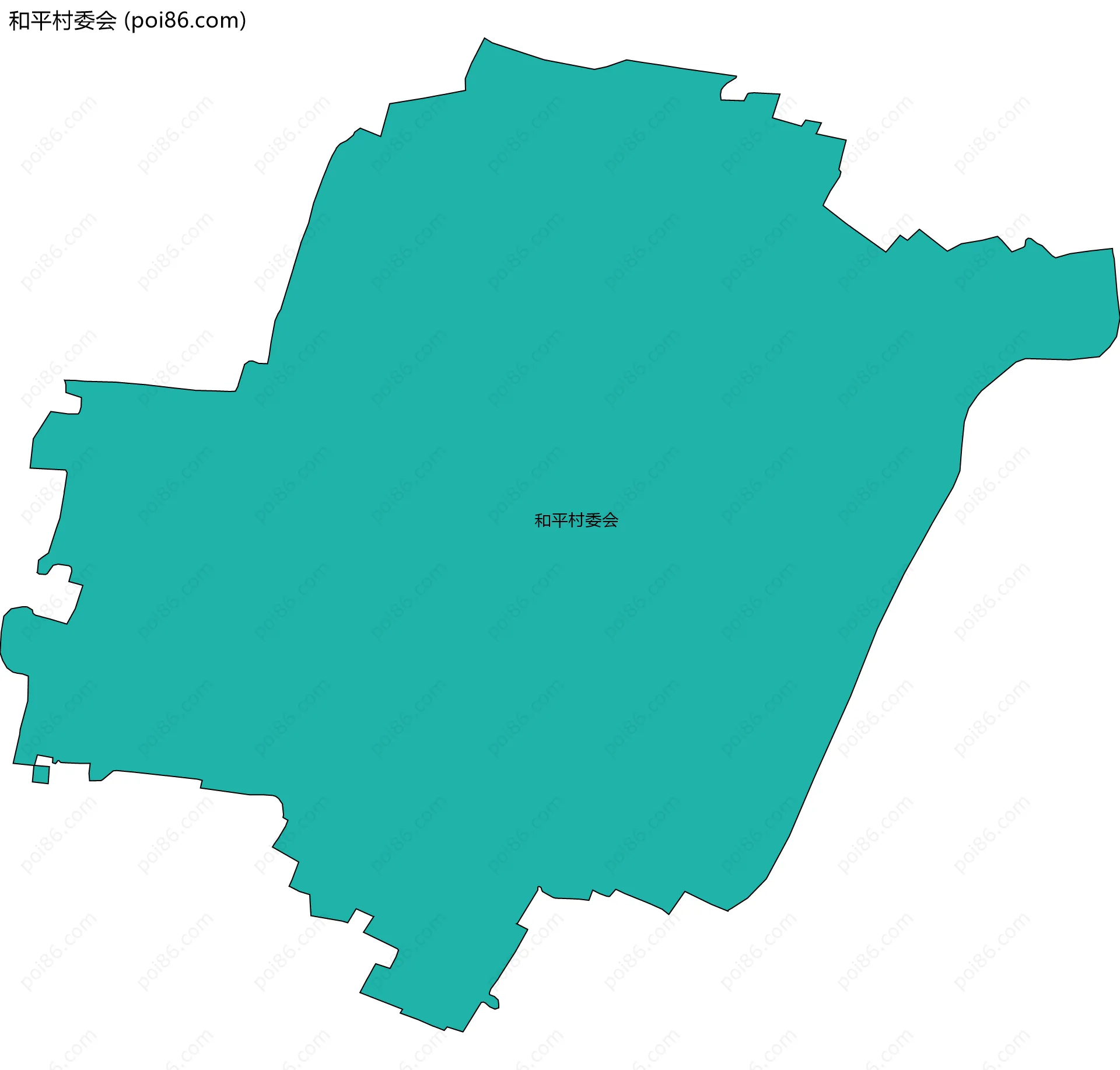 和平村委会边界地图