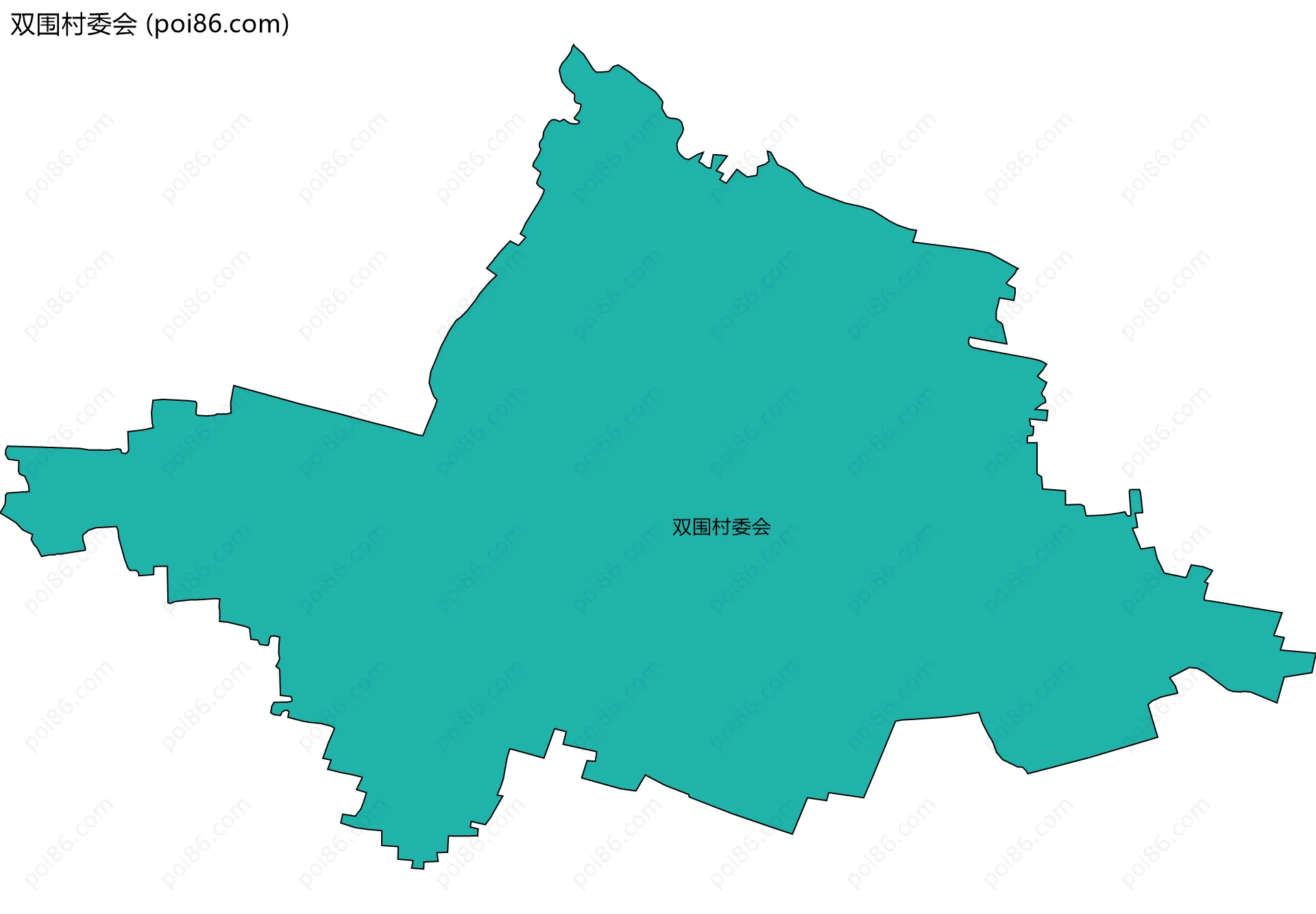 双围村委会边界地图
