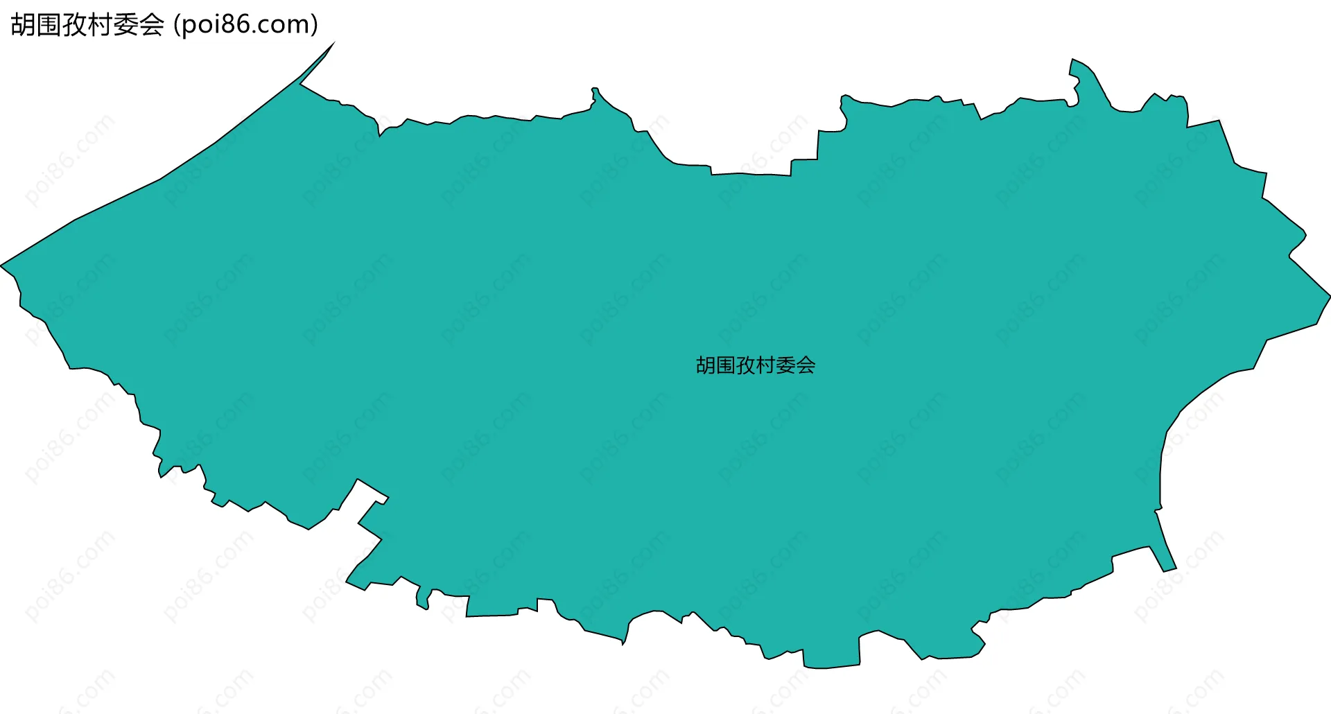 胡围孜村委会边界地图