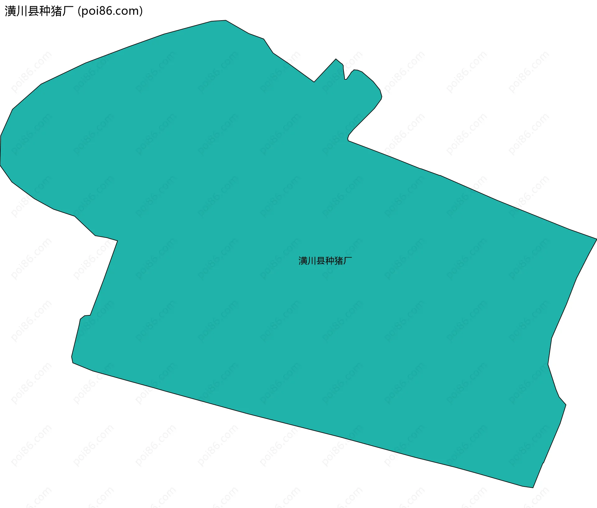 潢川县种猪厂边界地图