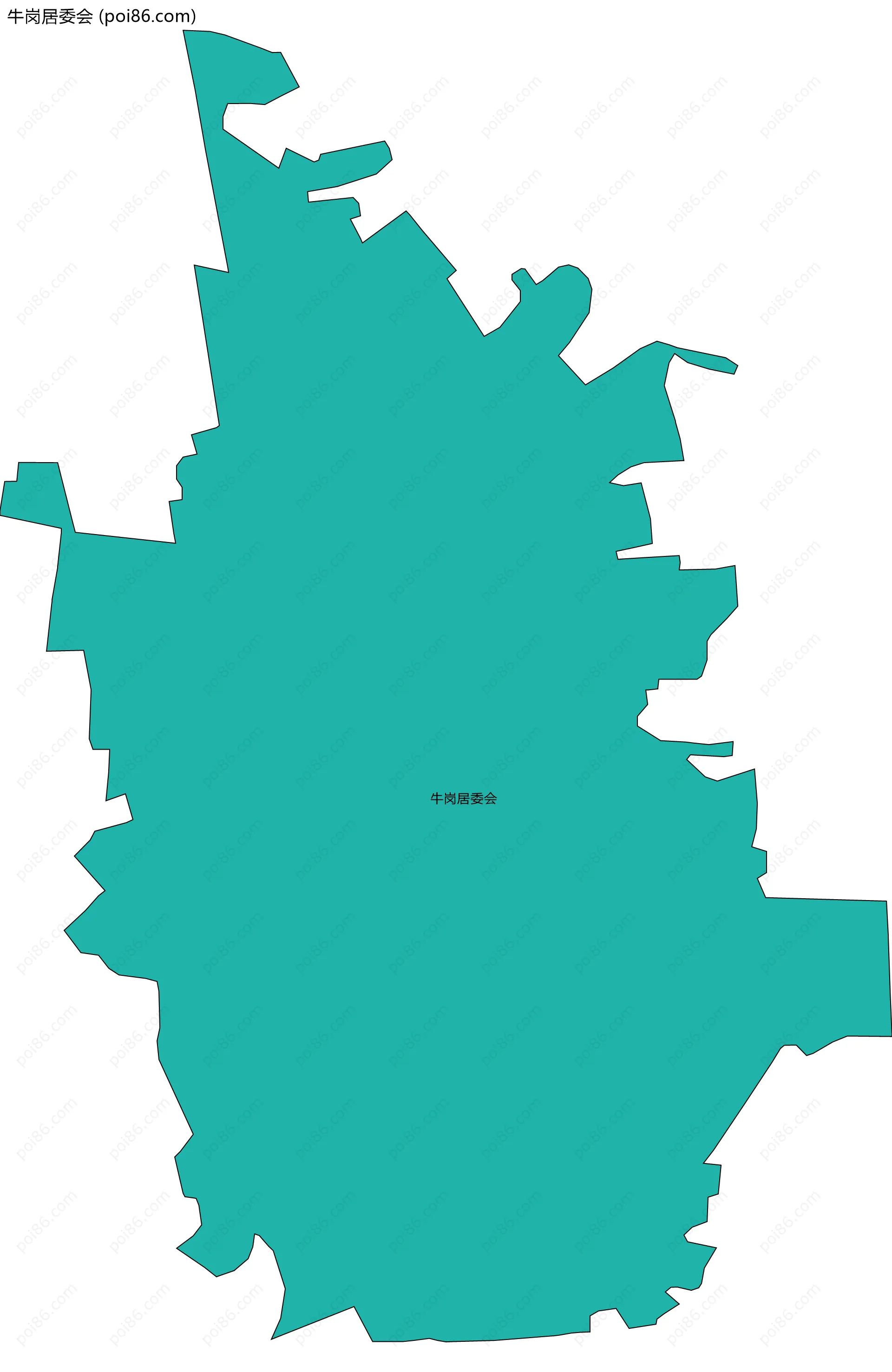 牛岗居委会边界地图