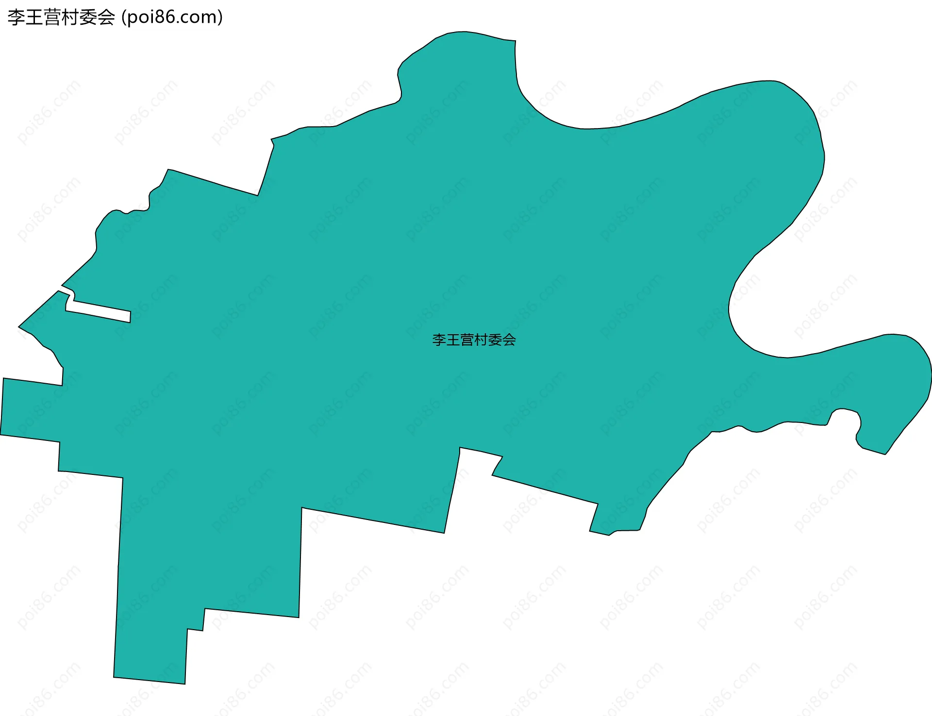 李王营村委会边界地图