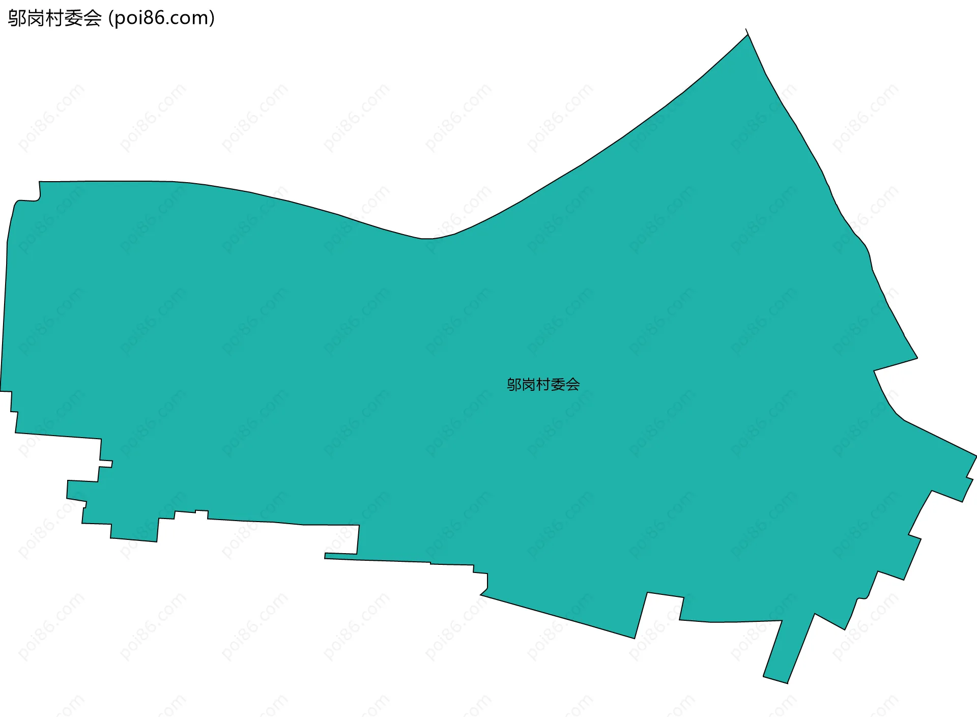 邬岗村委会边界地图
