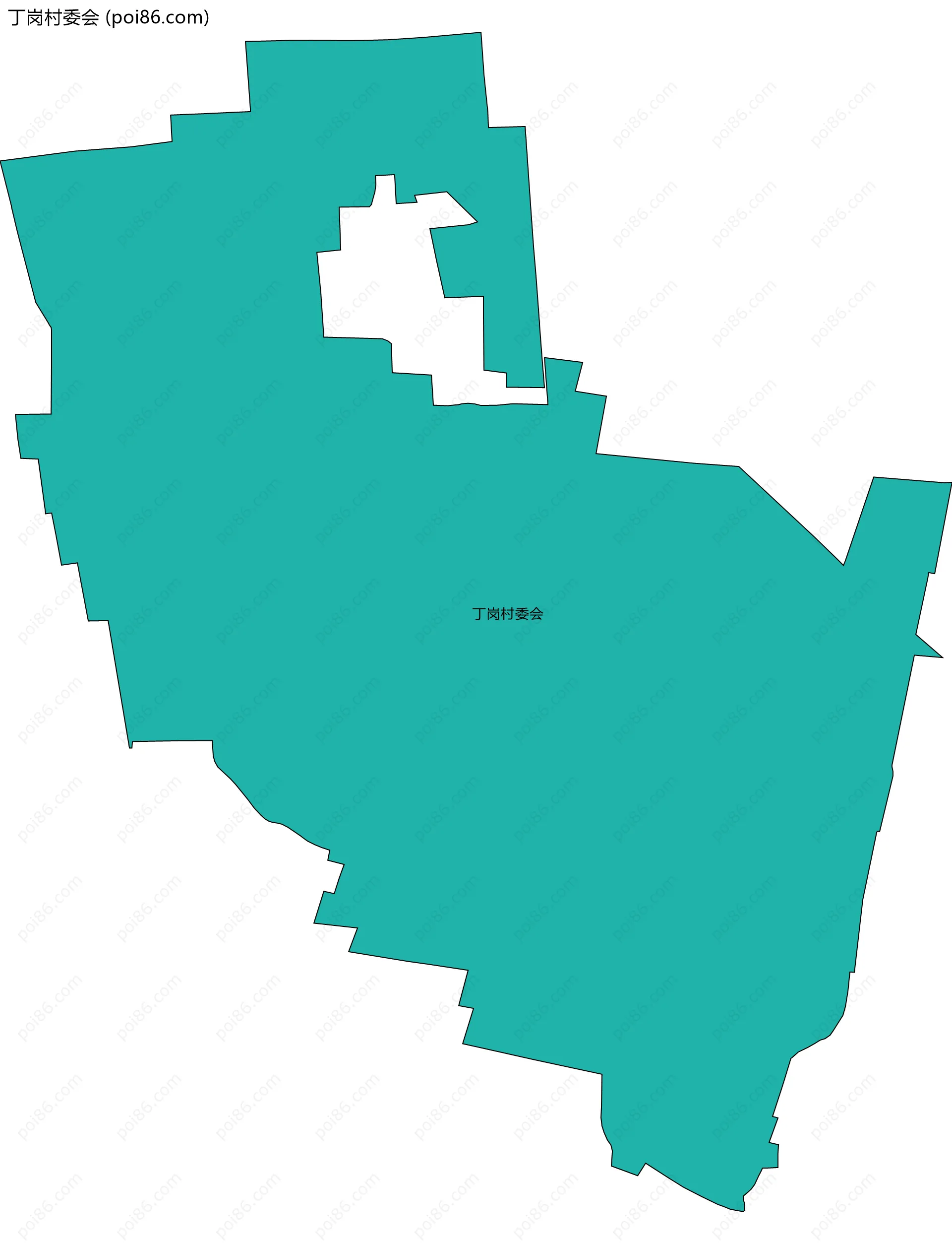丁岗村委会边界地图