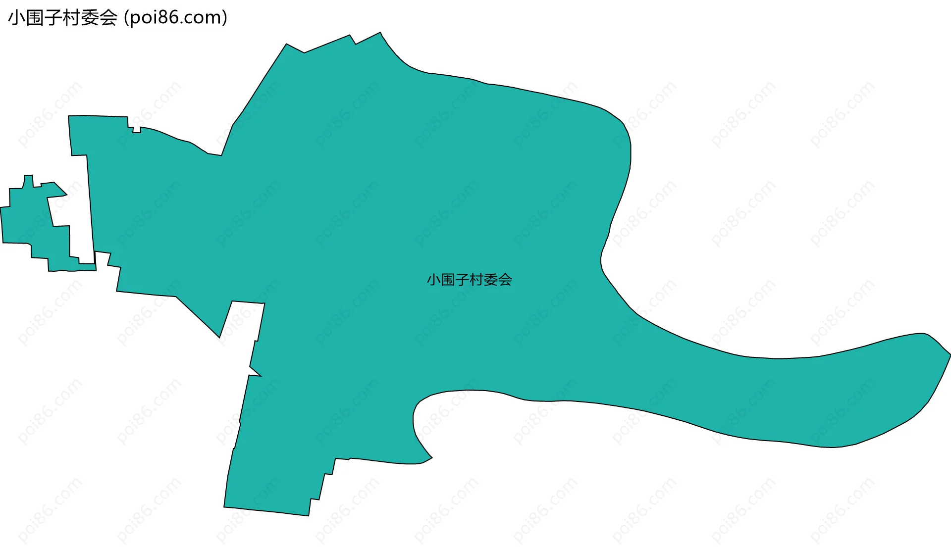 小围子村委会边界地图
