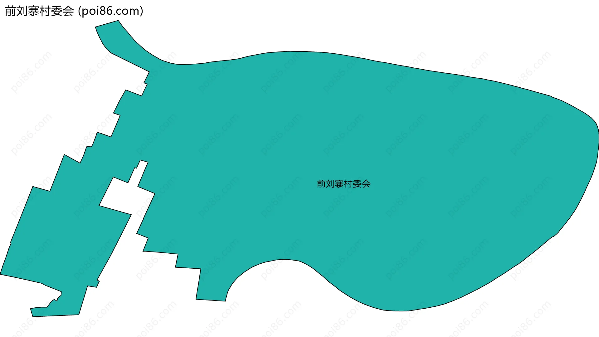 前刘寨村委会边界地图