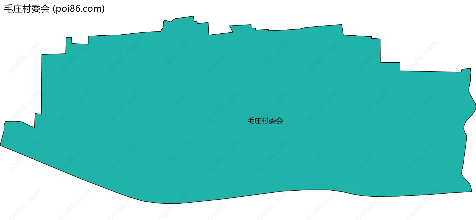 毛庄村委会边界地图