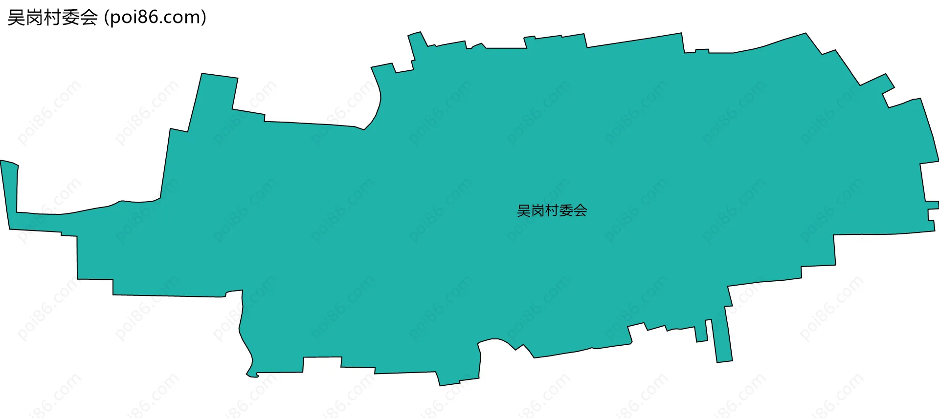 吴岗村委会边界地图