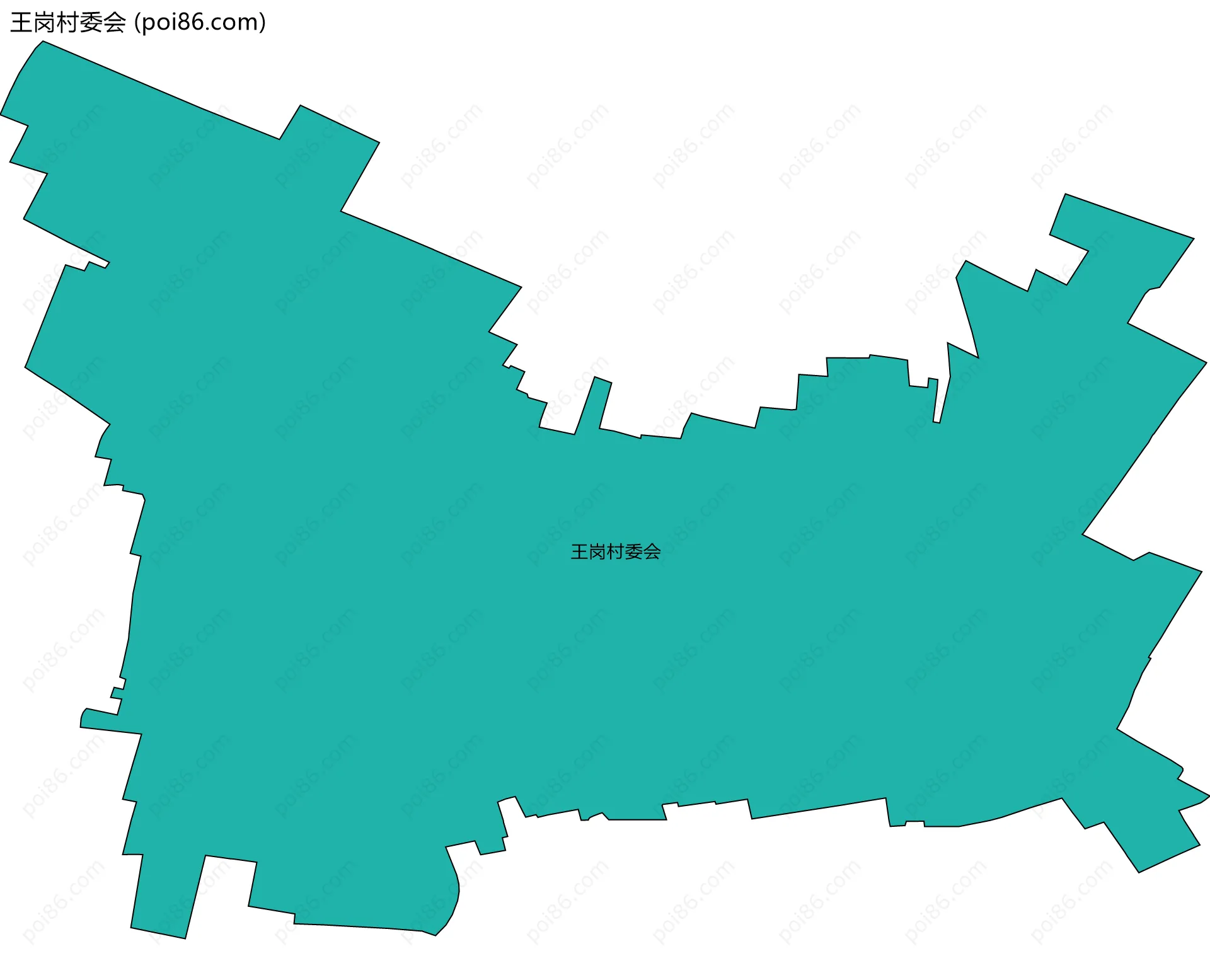 王岗村委会边界地图
