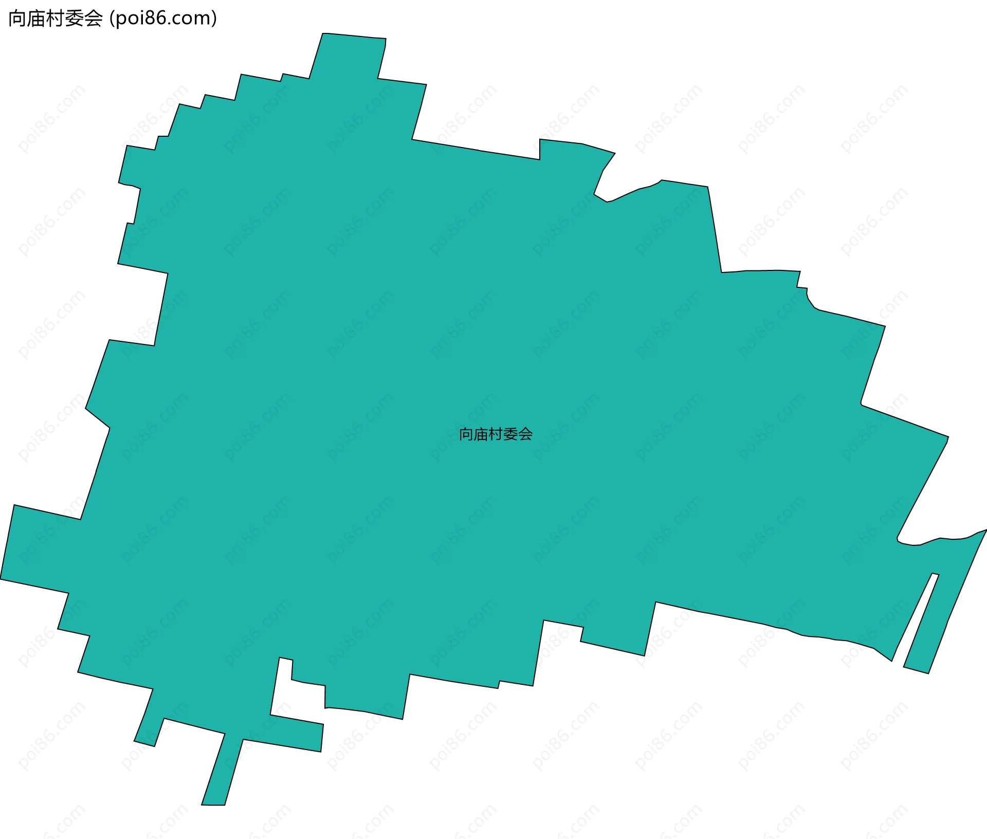 向庙村委会边界地图