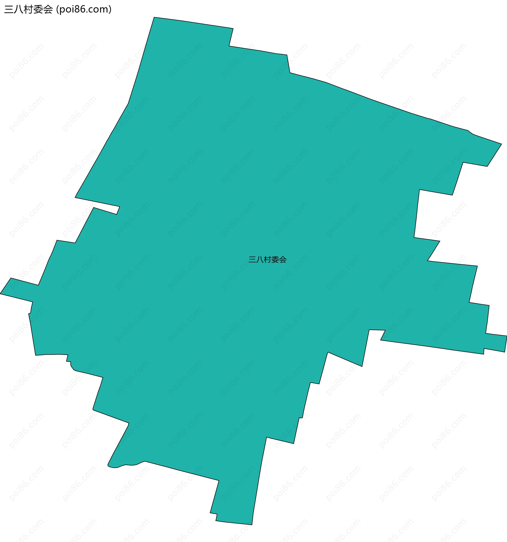 三八村委会边界地图