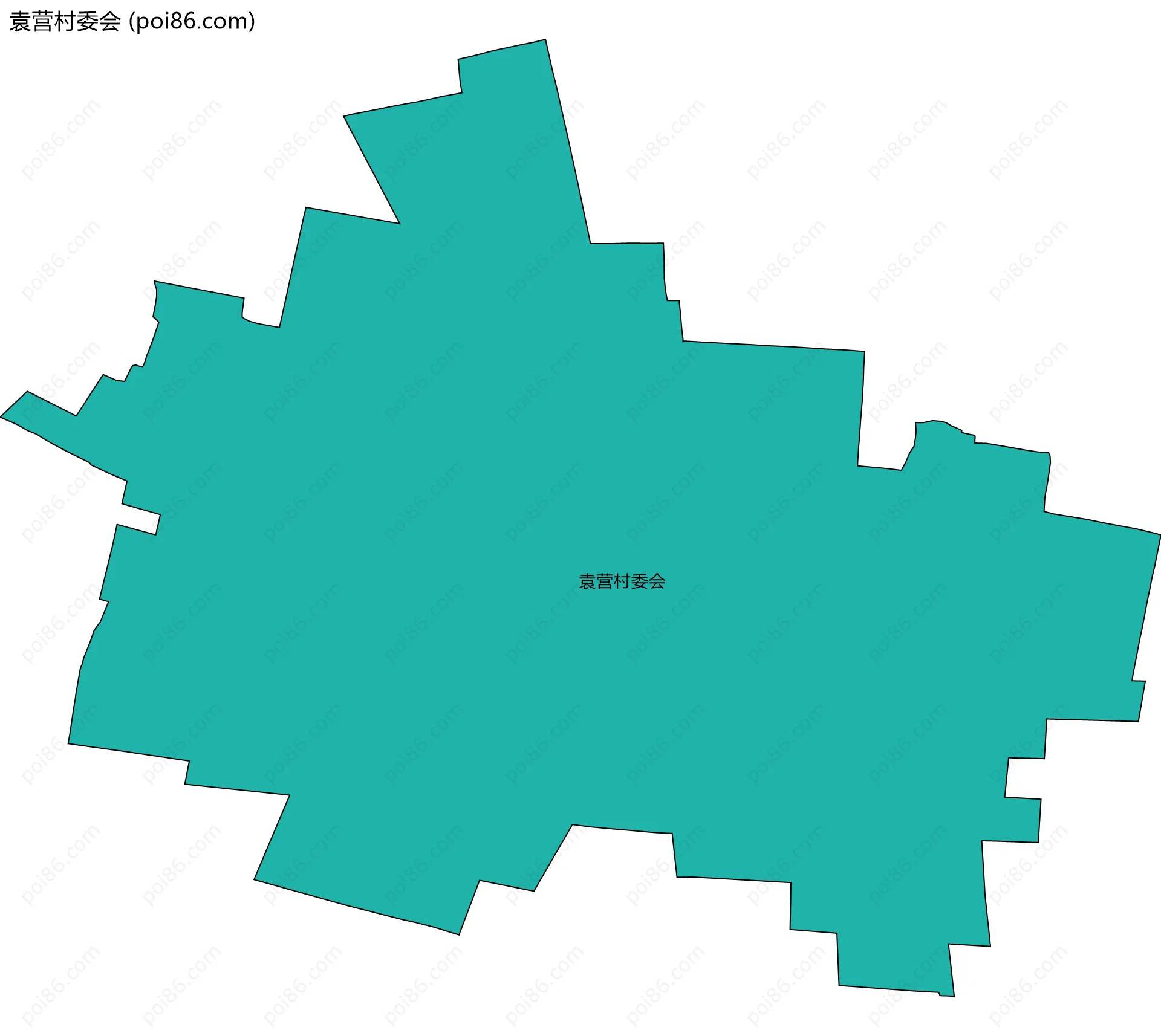 袁营村委会边界地图