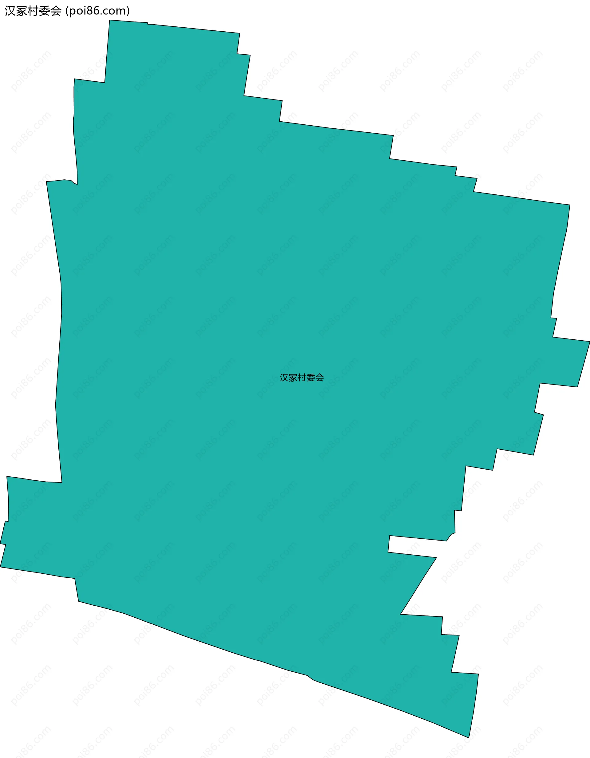 汉冢村委会边界地图