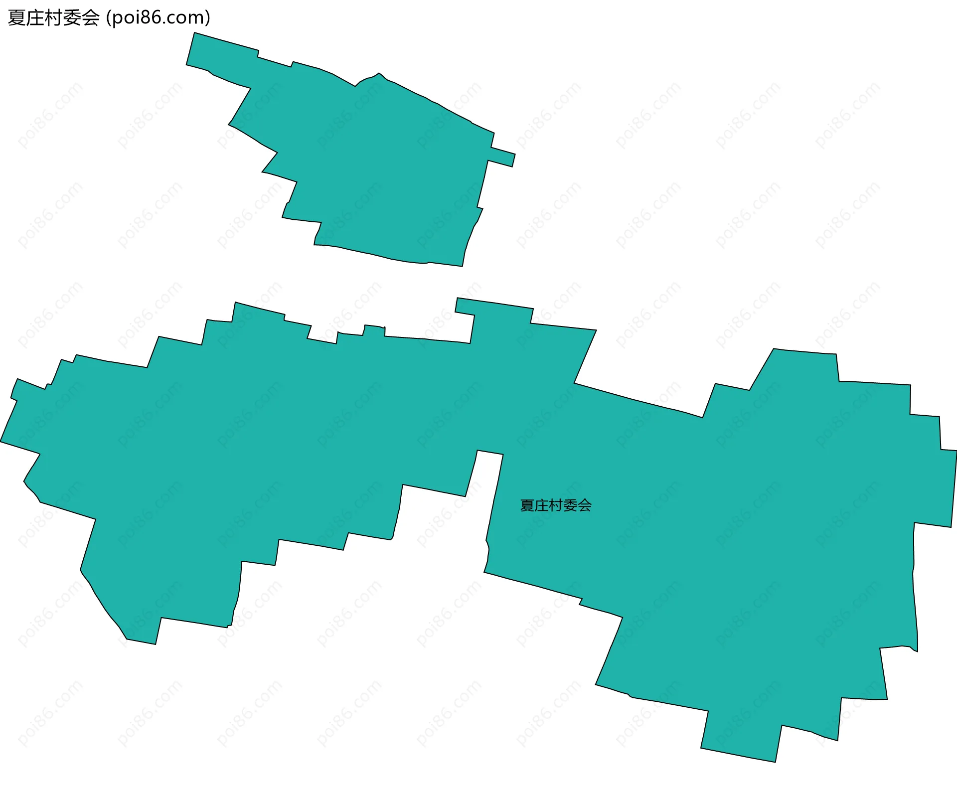 夏庄村委会边界地图