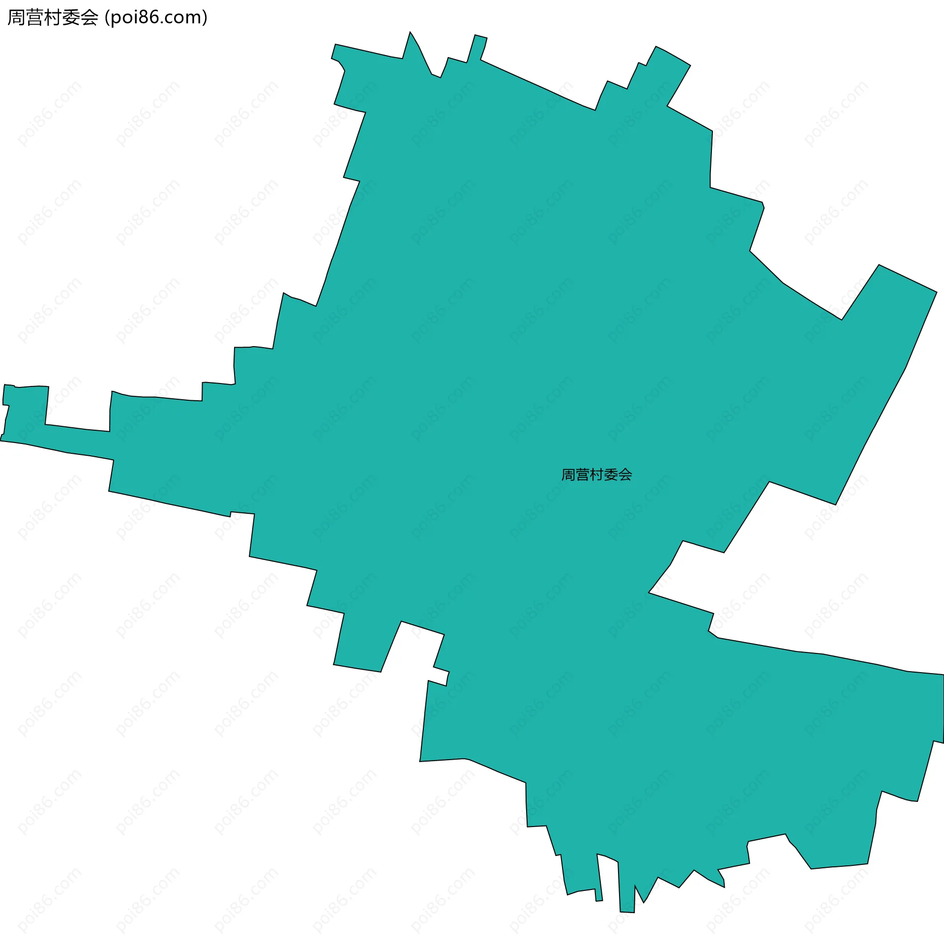 周营村委会边界地图