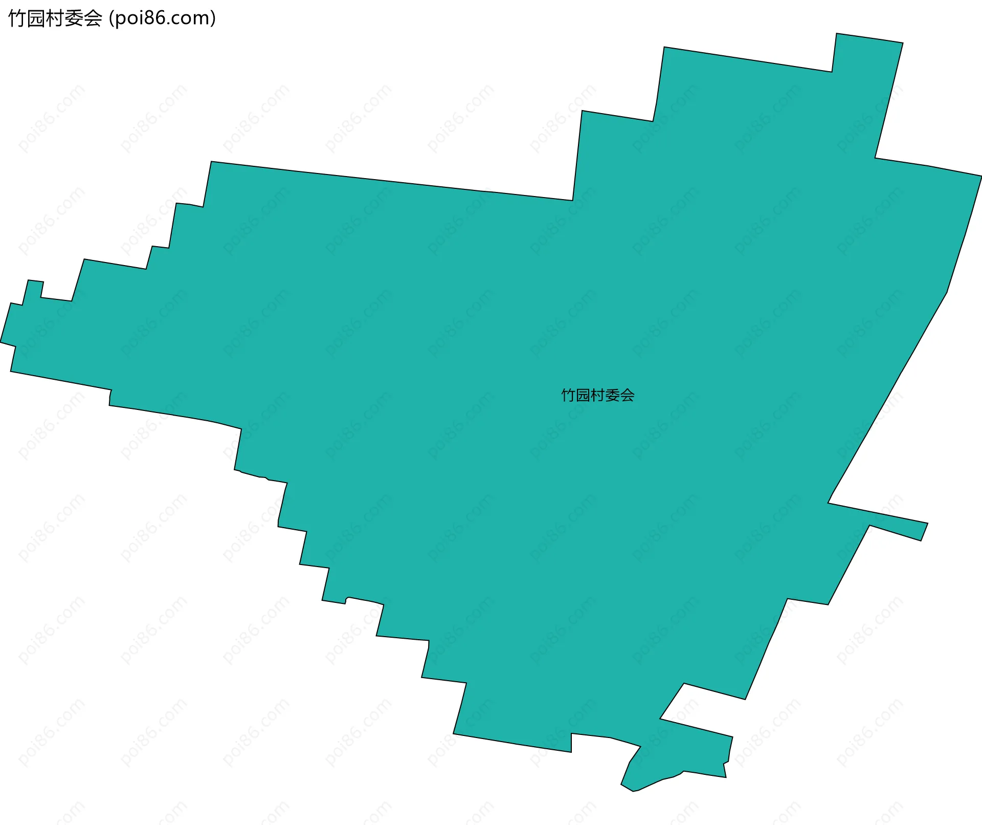 竹园村委会边界地图