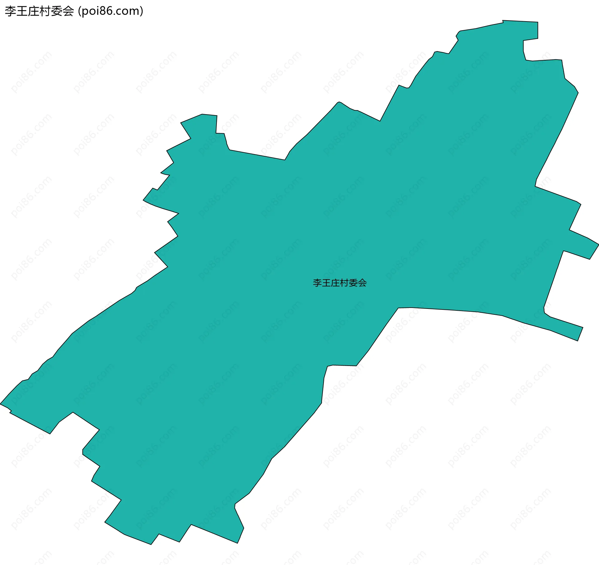 李王庄村委会边界地图