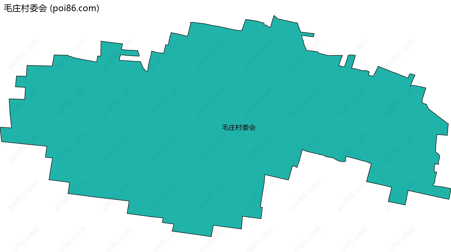 毛庄村委会边界地图