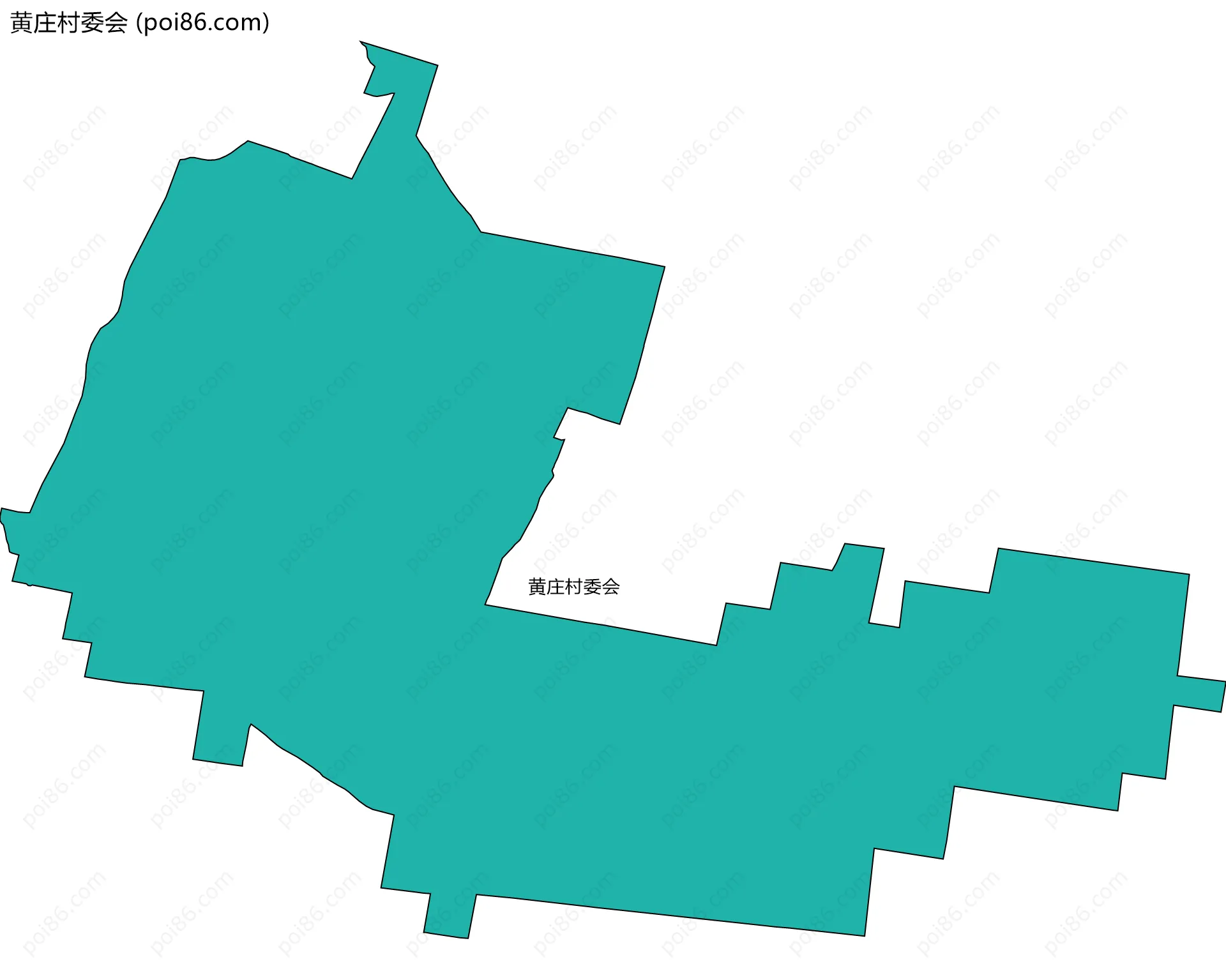 黄庄村委会边界地图