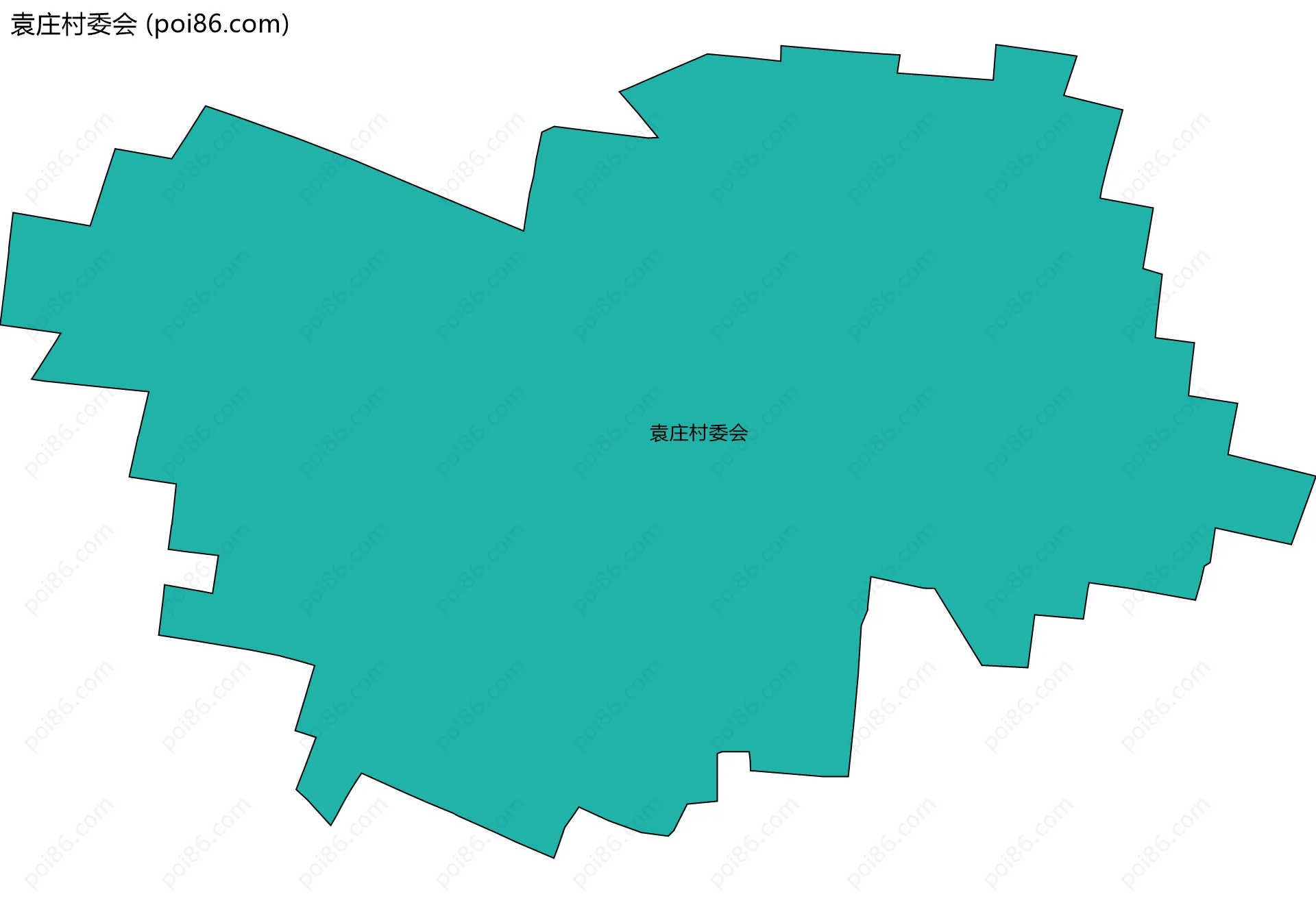 袁庄村委会边界地图