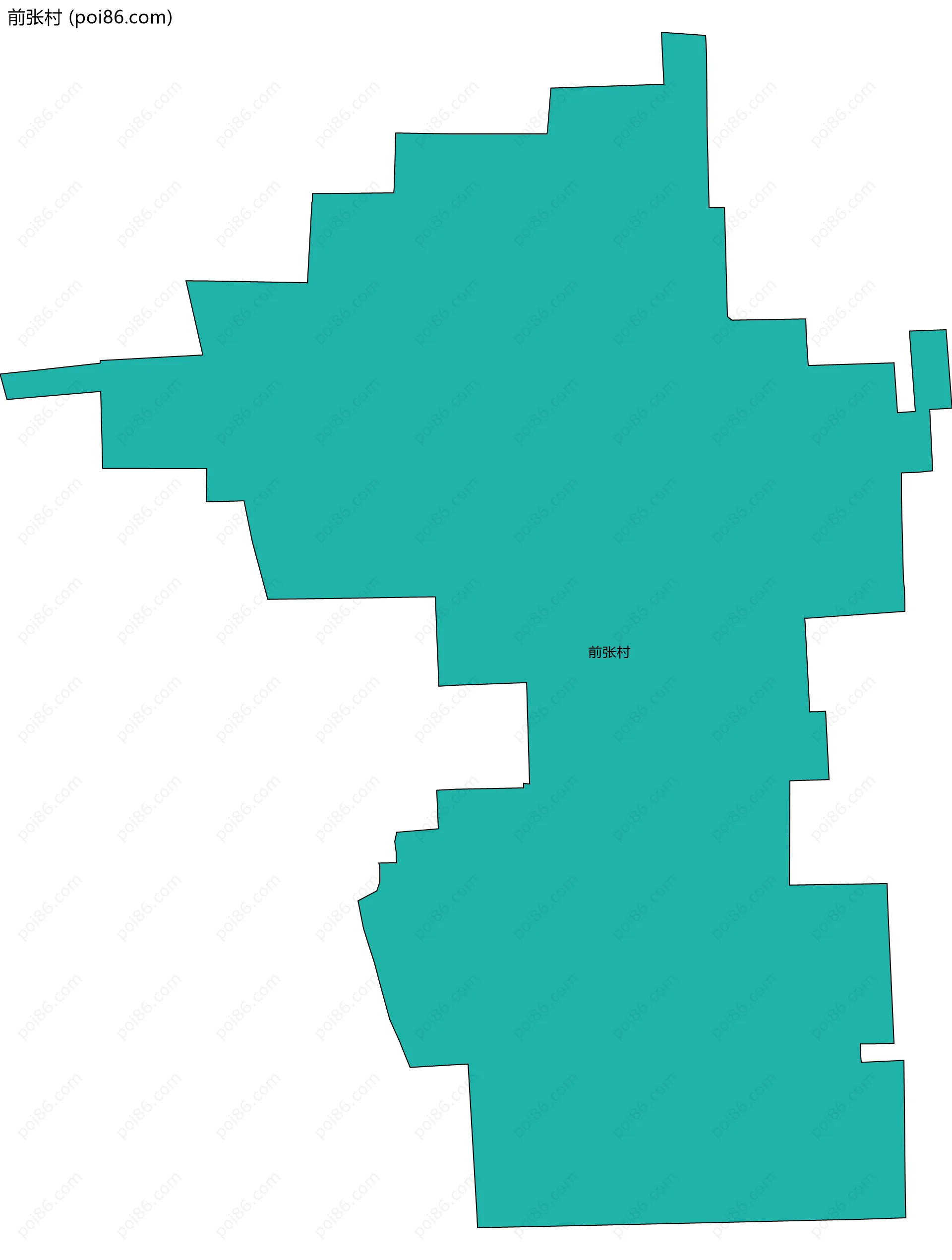 前张村边界地图