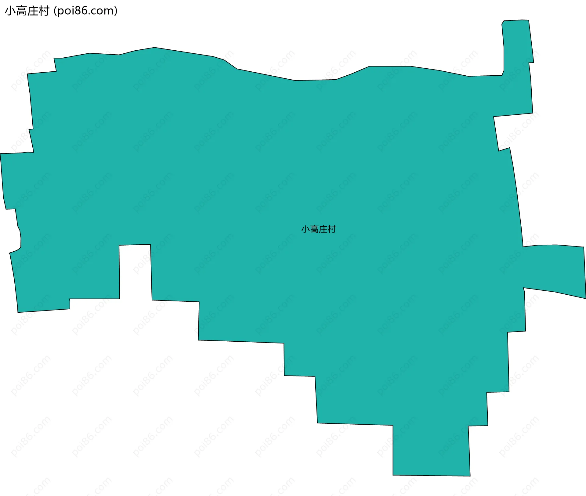 小高庄村边界地图