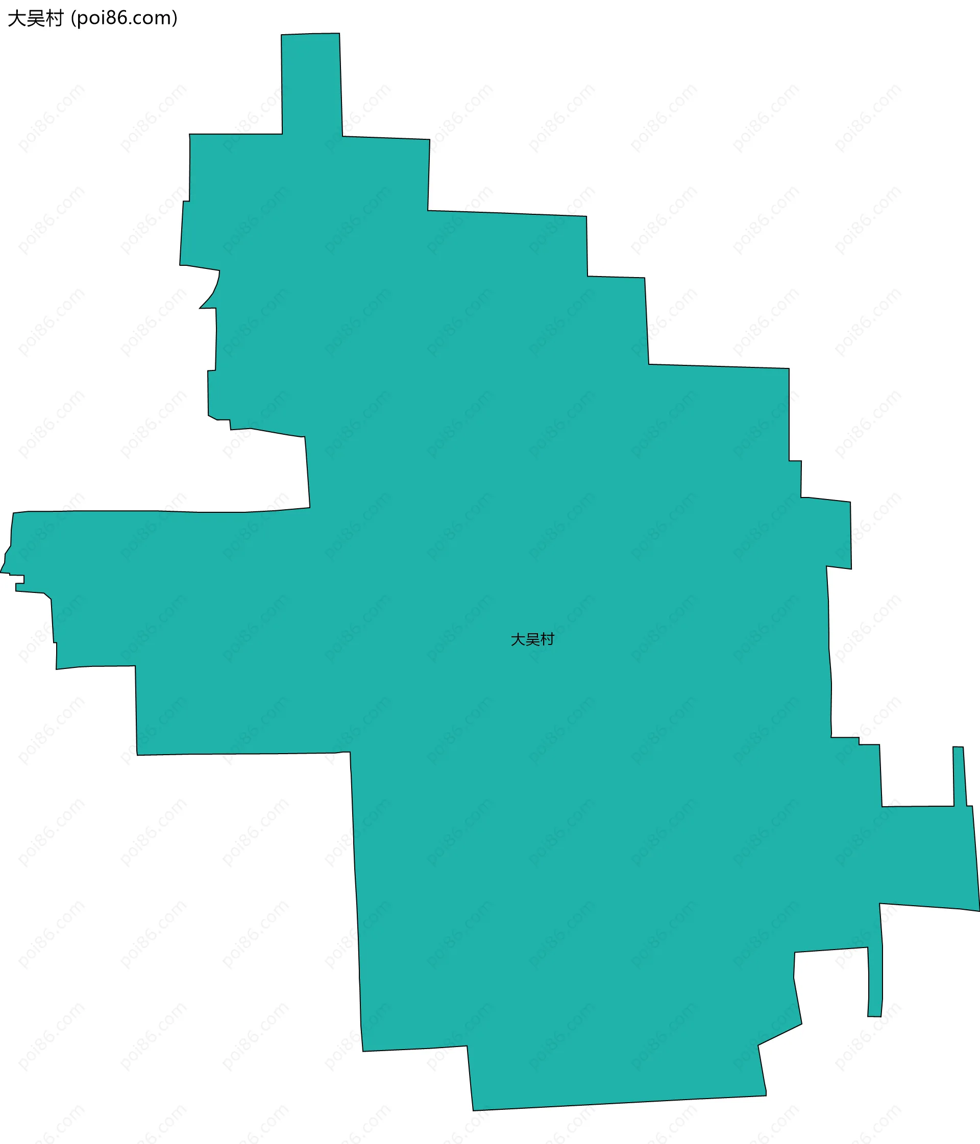 大吴村边界地图