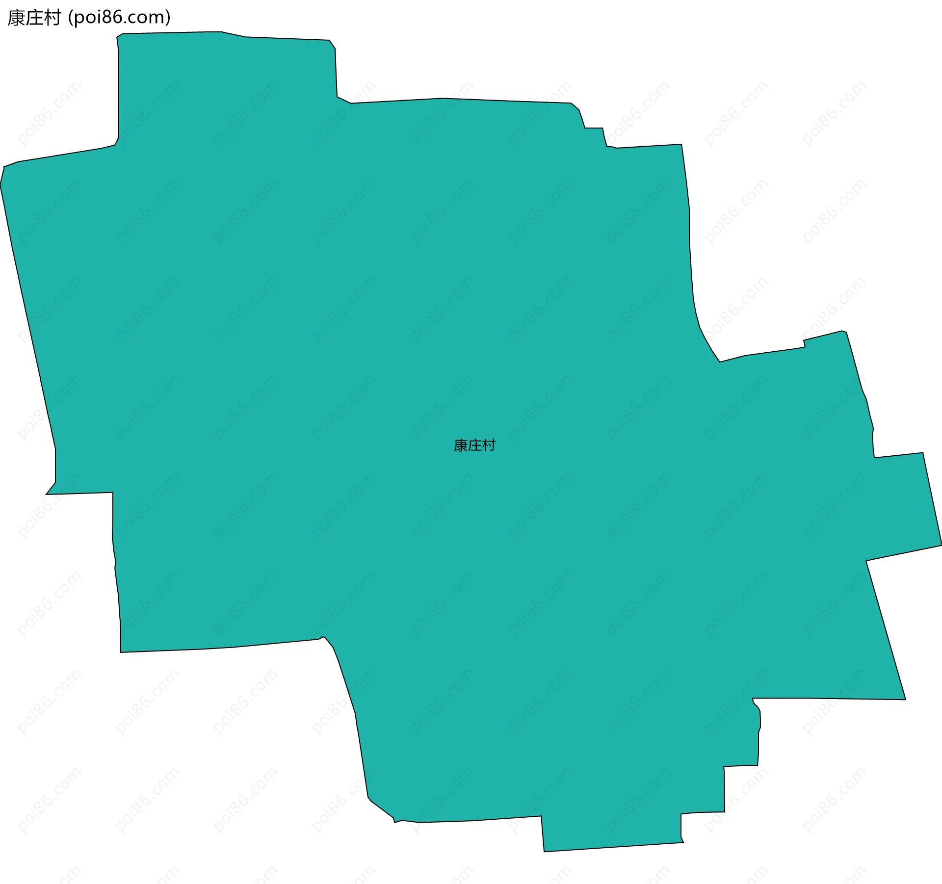 康庄村边界地图