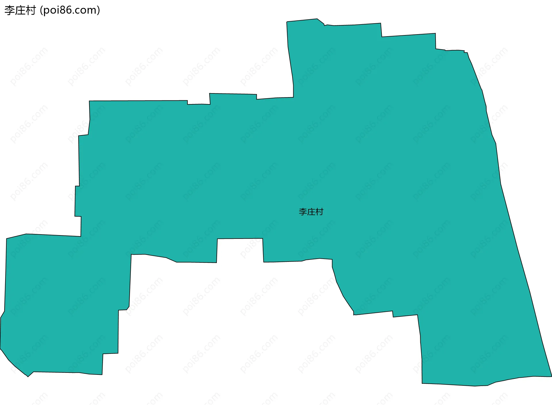 李庄村边界地图