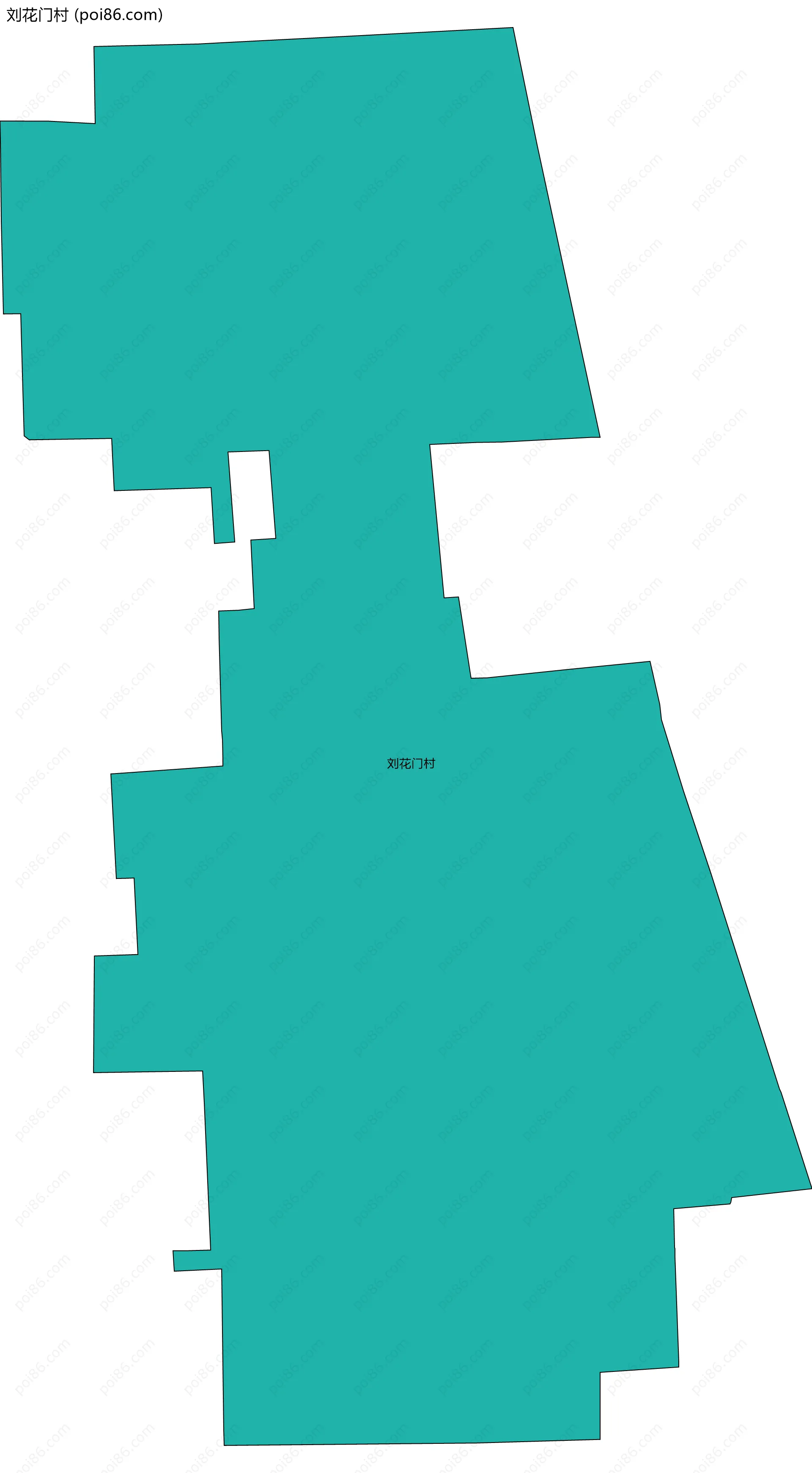 刘花门村边界地图