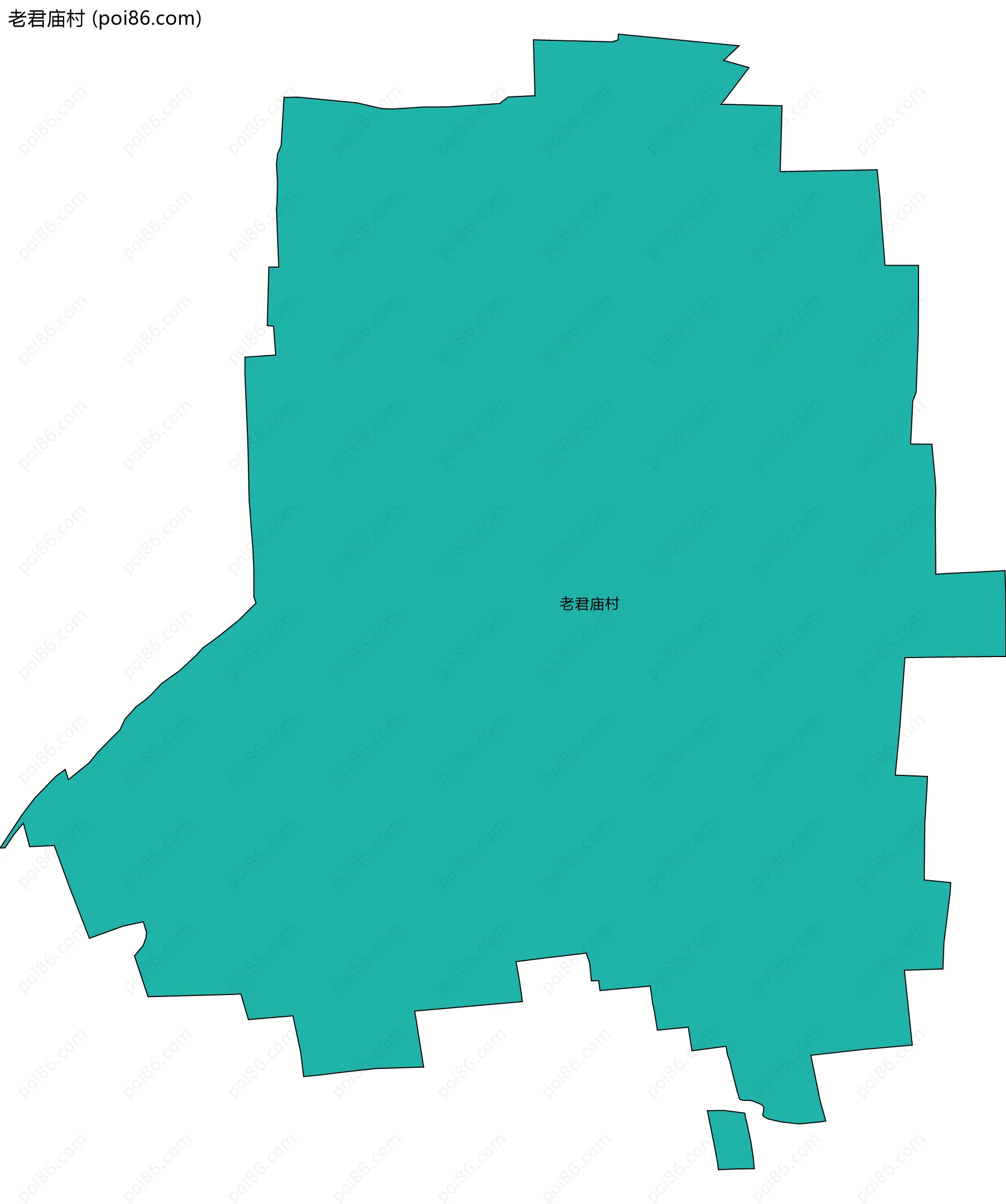 老君庙村边界地图