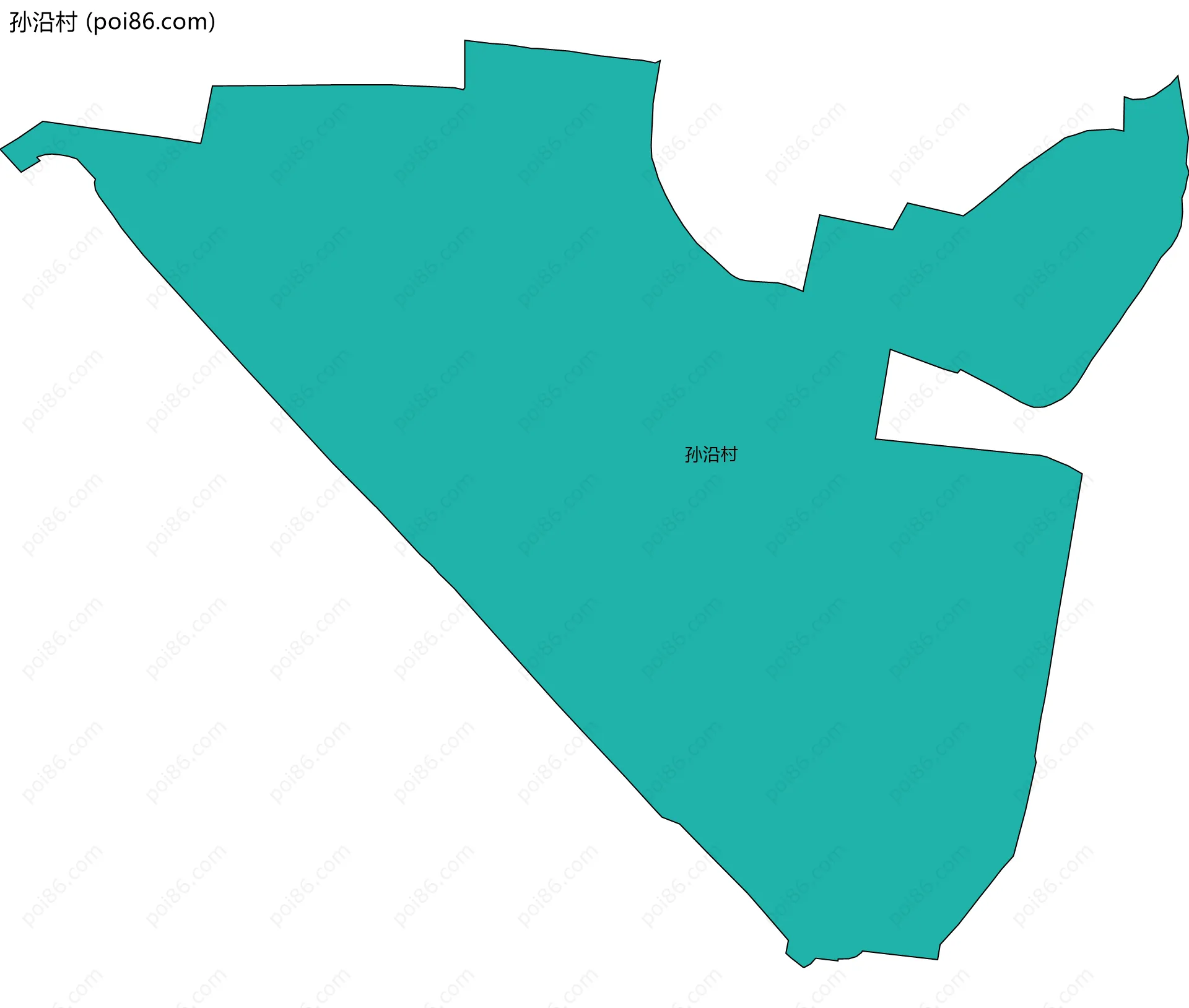 孙沿村边界地图