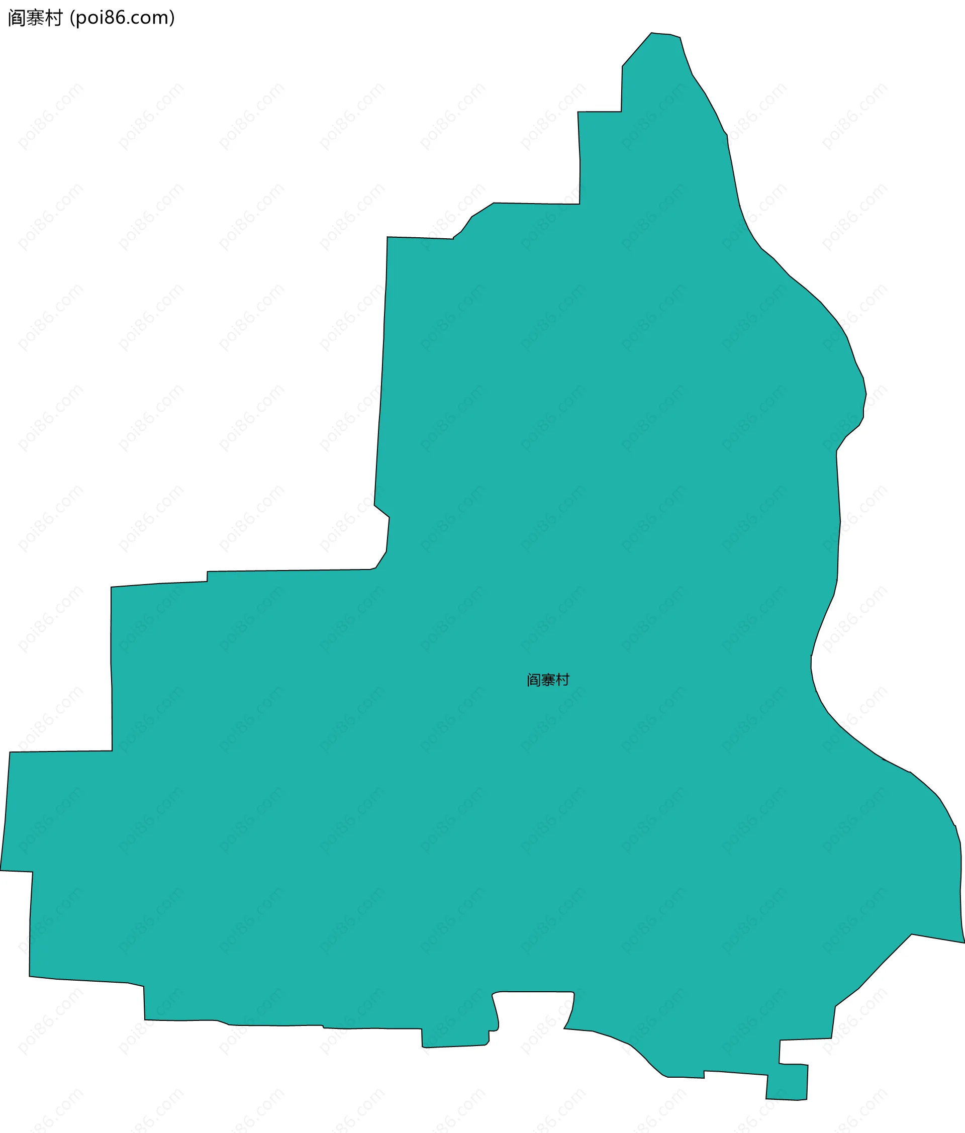 阎寨村边界地图