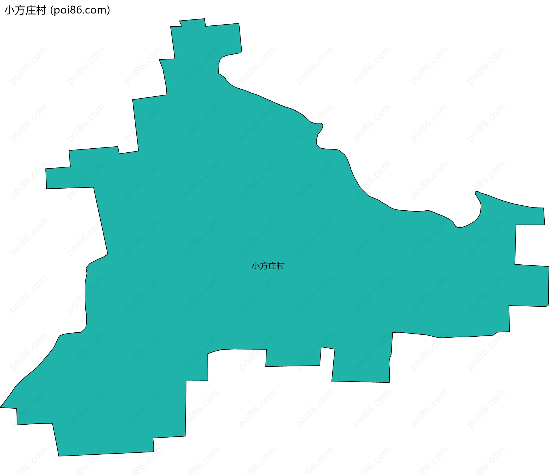 小方庄村边界地图