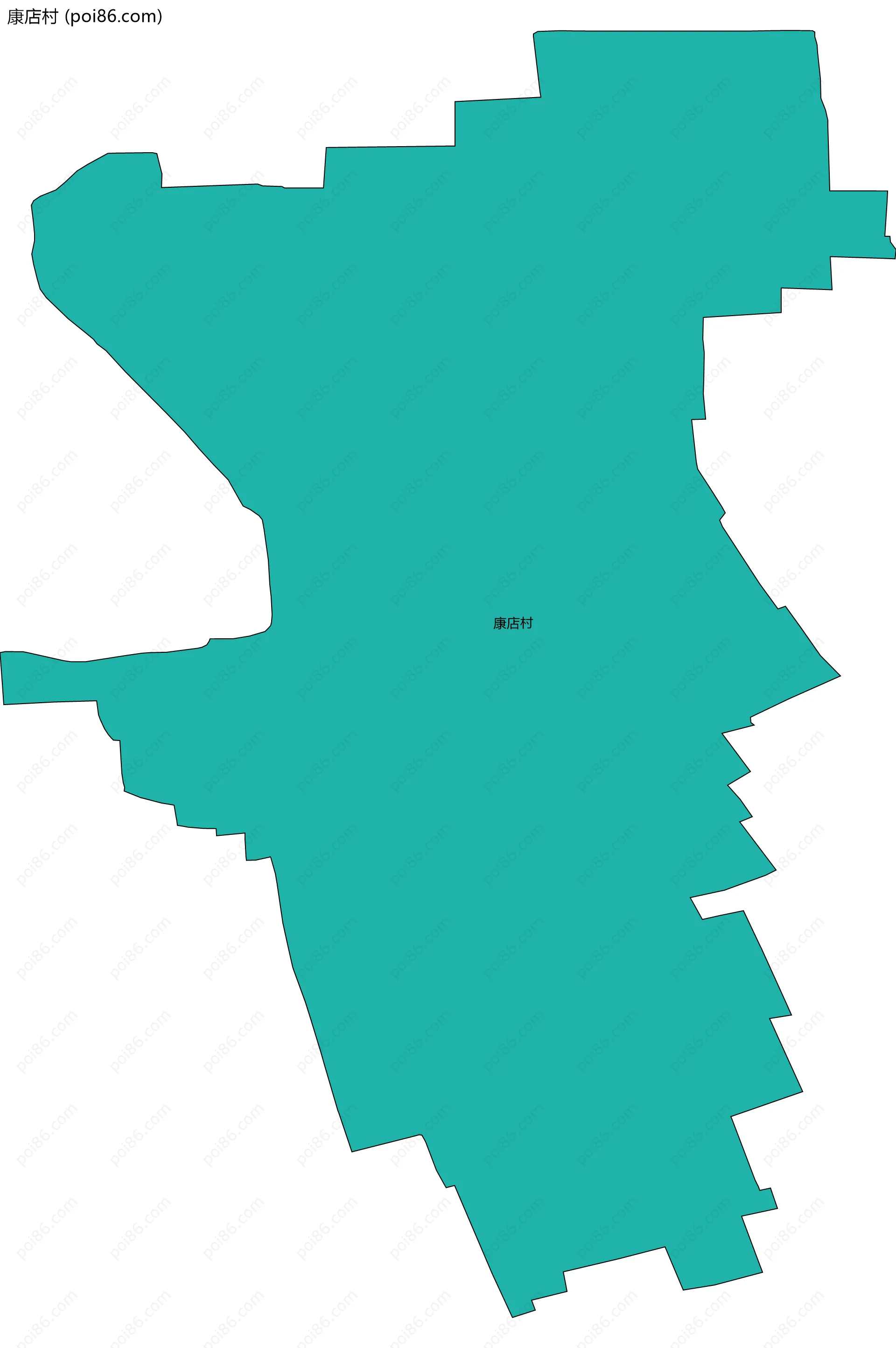 康店村边界地图