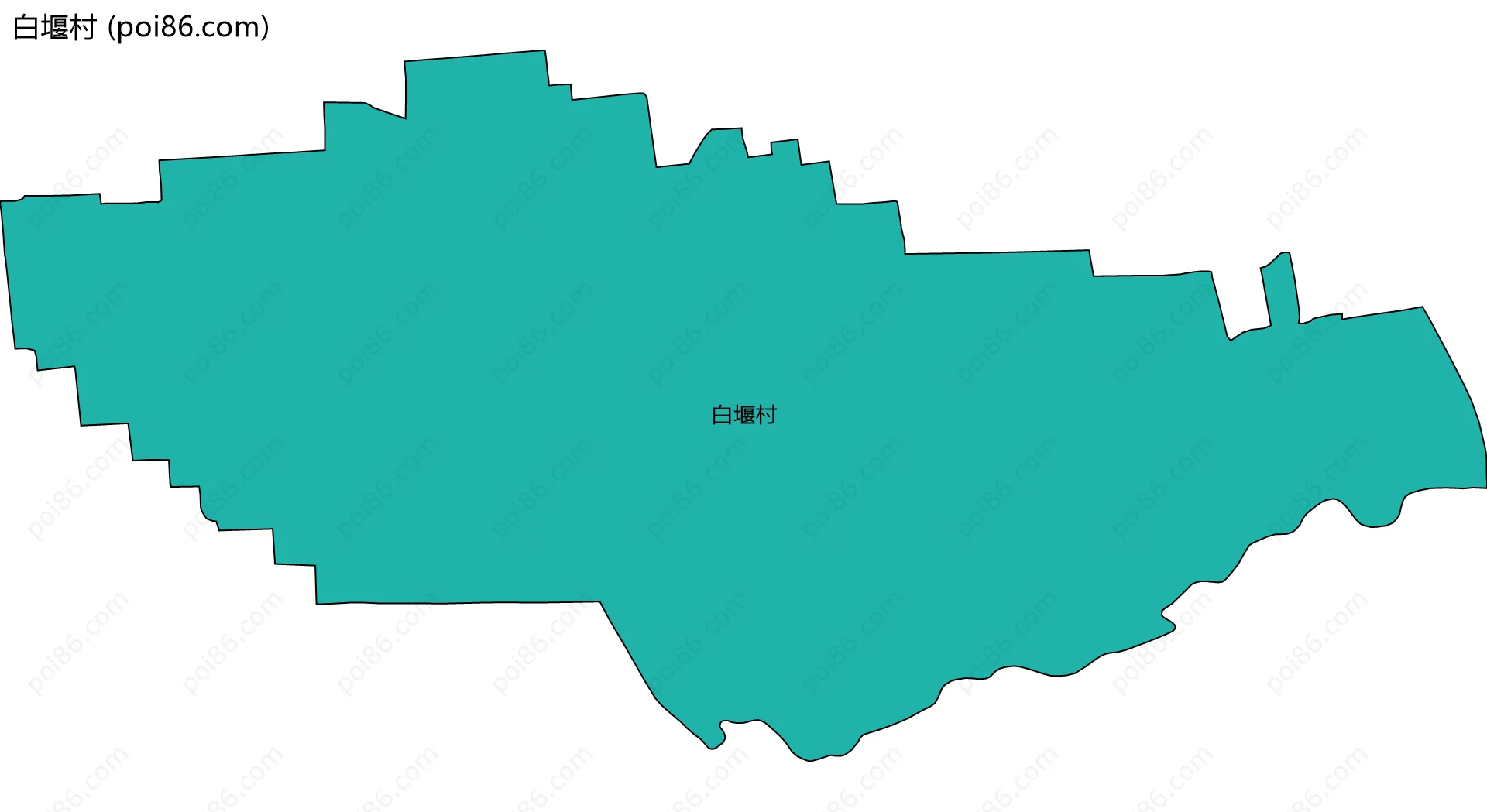 白堰村边界地图