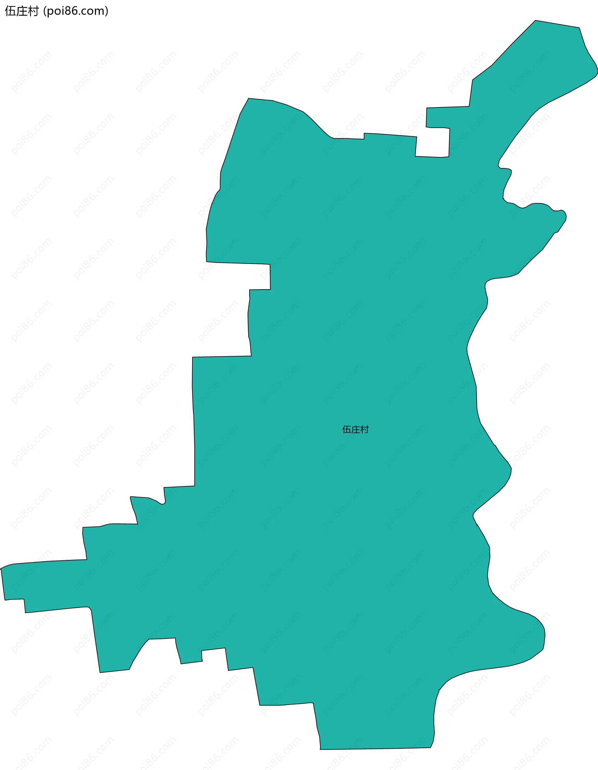 伍庄村边界地图